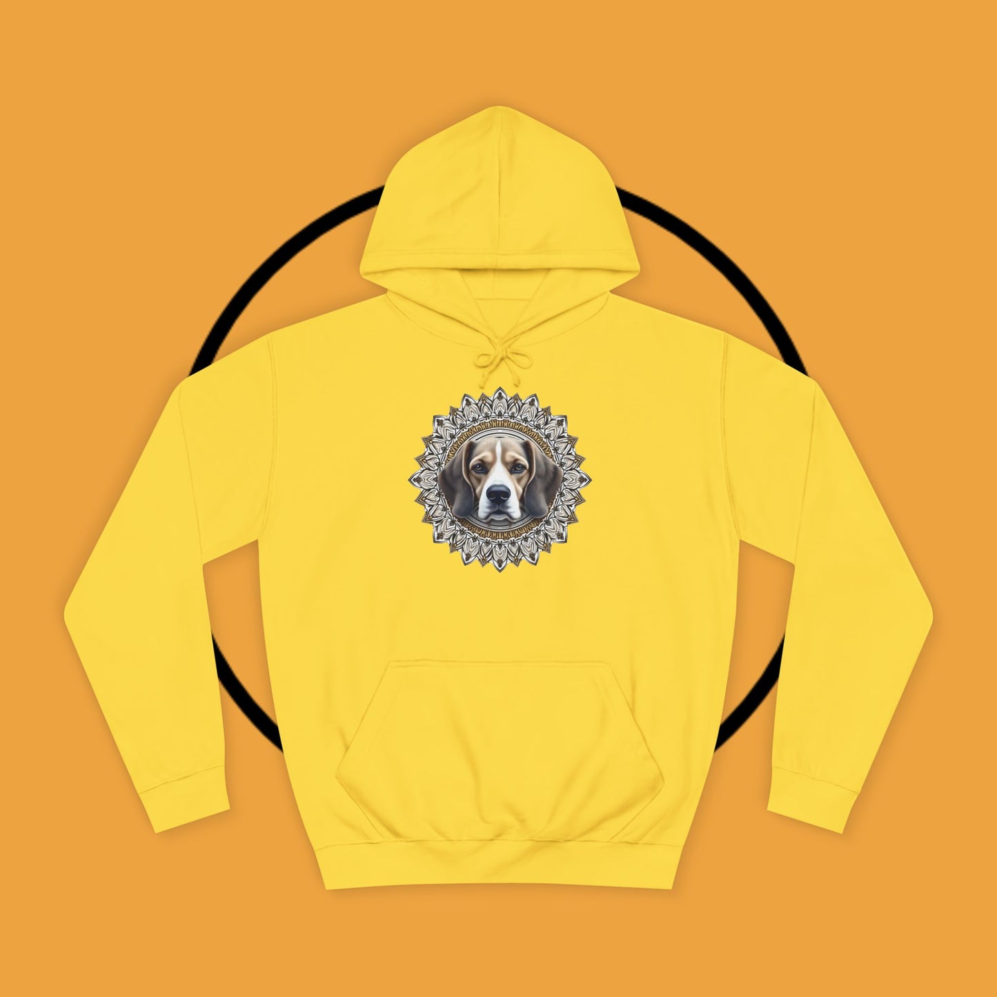 🕉️ Sacred Beagle Mandala Hoodie - Where Spirituality Meets Canine Love! ✨Royal Beagle Mandala Hoodie 🐾✨- Unisex Hoodie