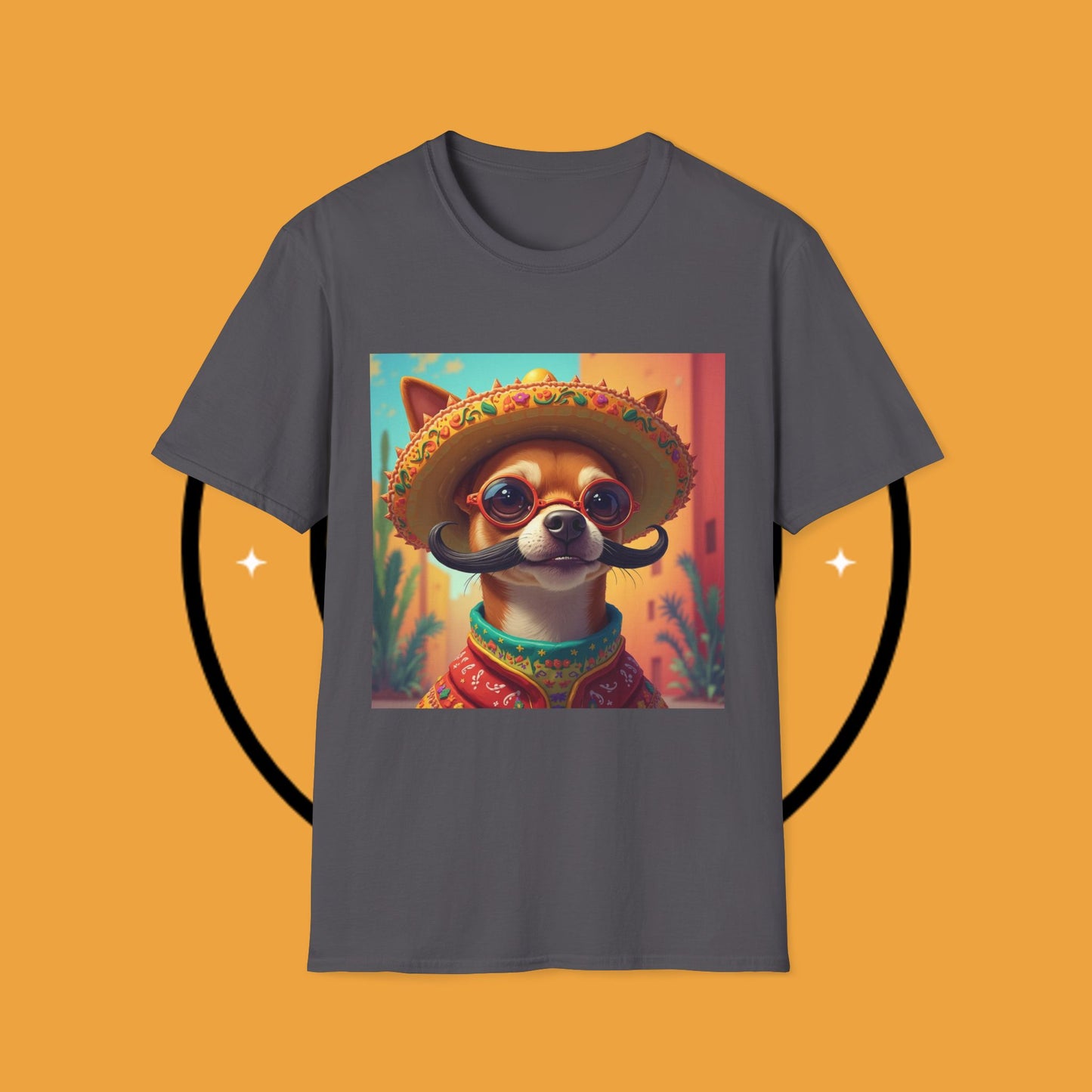 Mexican Mariachi Chihuahua T-Shirt - Cinco de Mayo Dog Art - Festive Sombrero Pet Tee - Cultural Celebration Shirt