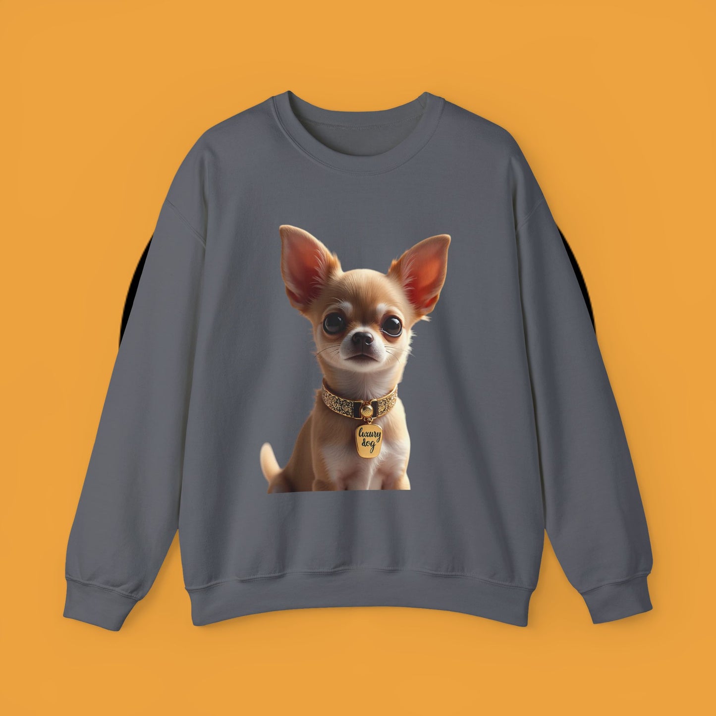 Luxury Chihuahua Sweatshirt | Premium Designer Dog Portrait | High-End Pet Lover Fashion