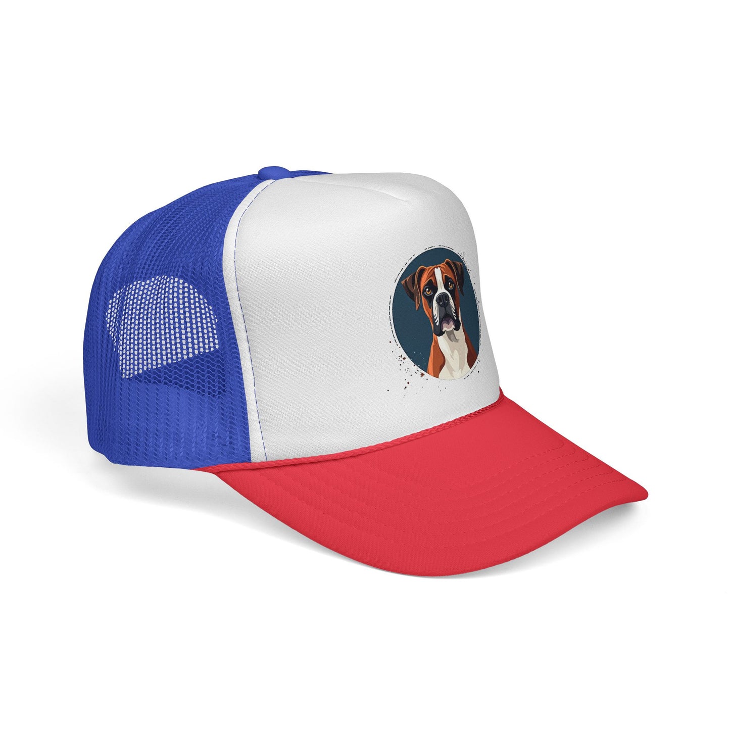 Premium Boxer Dog Trucker Hat - Artistic Pet Portrait Cap