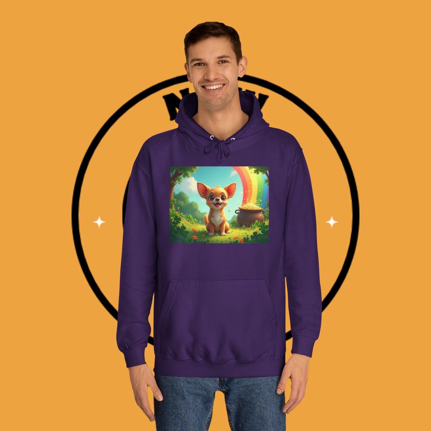 Lucky Rainbow Chihuahua Hoodie - St. Patrick's Day Magical Puppy Sweatshirt