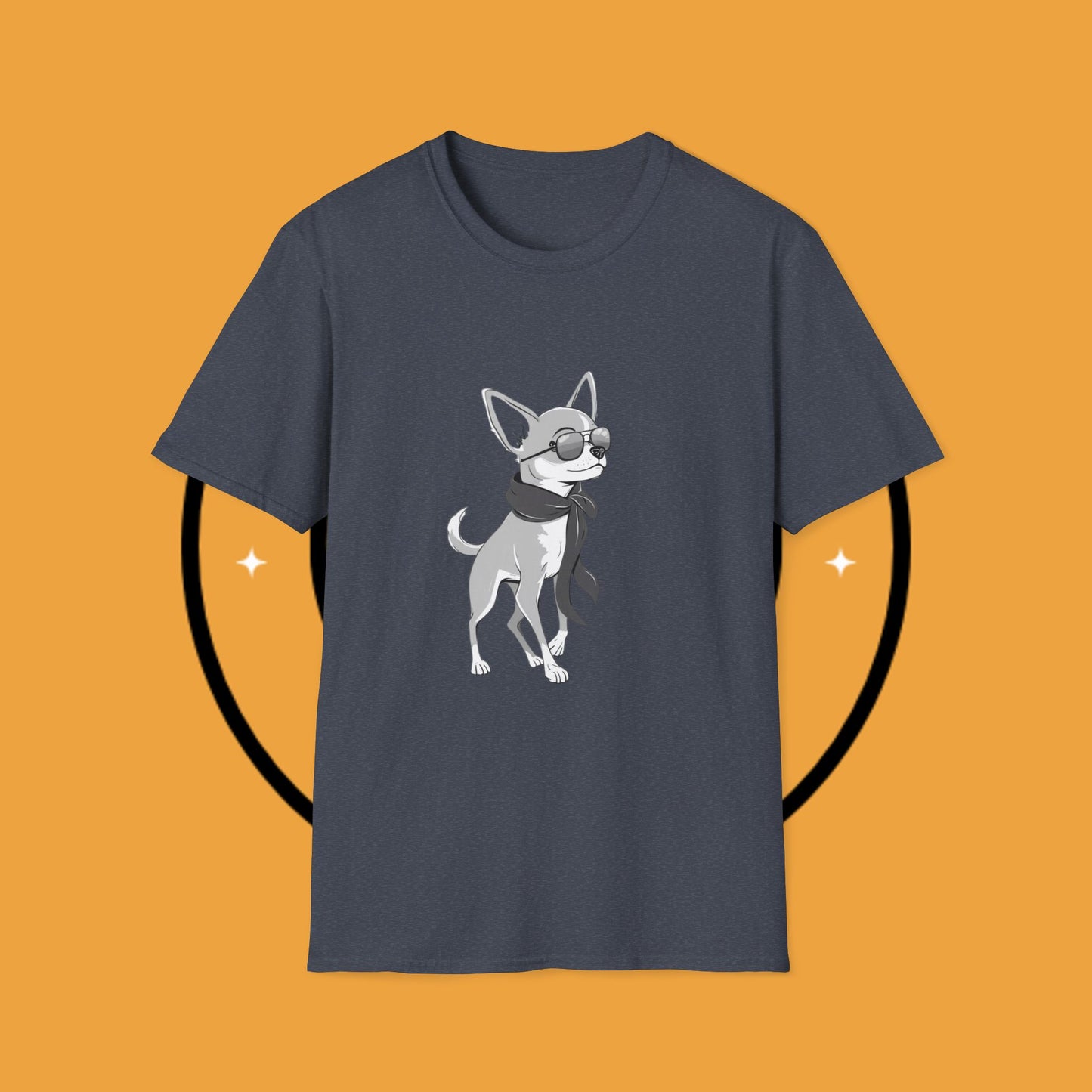 🕶️ Cool Chihuahua Sunglasses T-Shirt - Stylish Dog Aviator Scarf Tee | Hipster Pet Fashion Shirt 🕶️