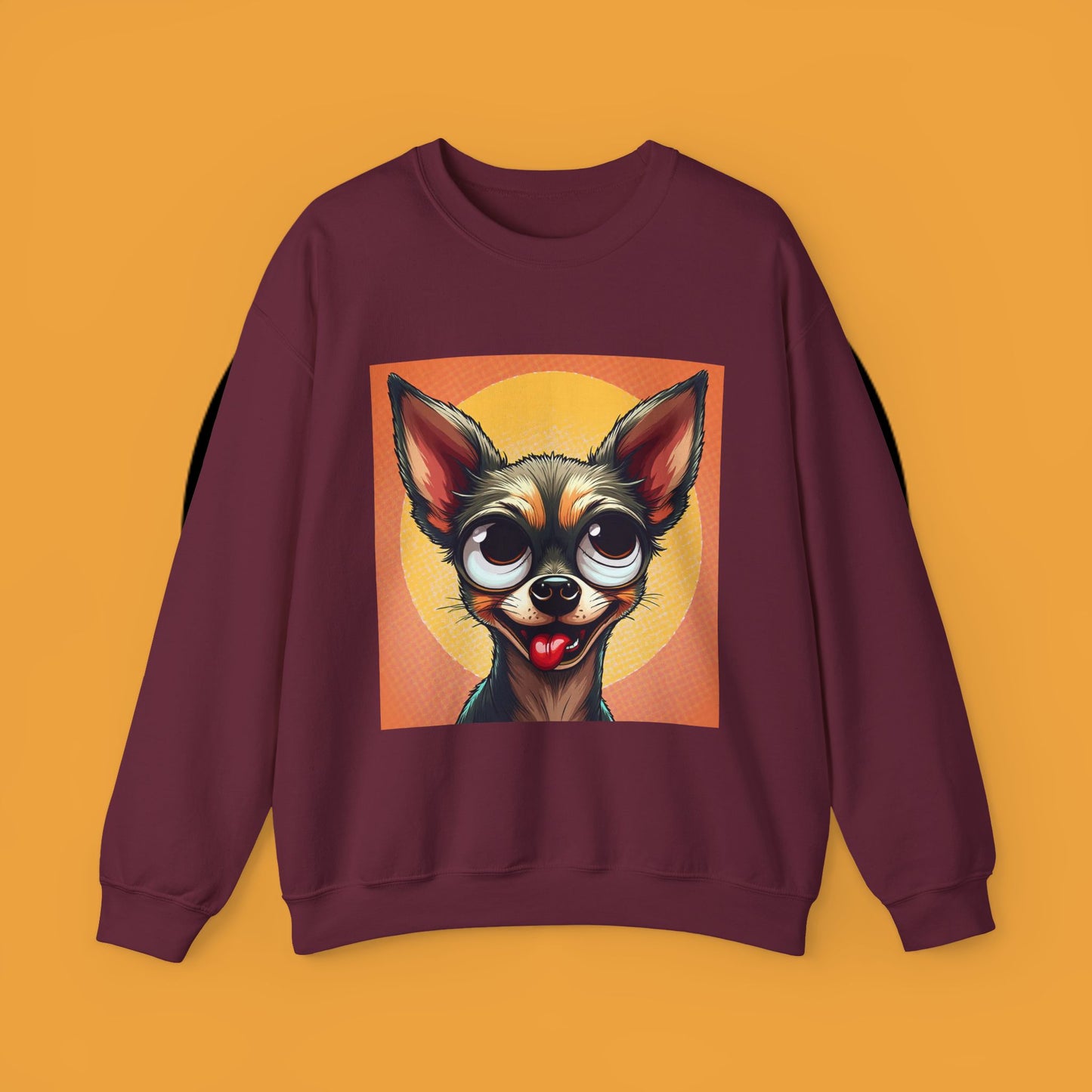Cute Chihuahua Crewneck Sweatshirt - Funny Dog Lover Gift | Adorable Pet Portrait Pullover