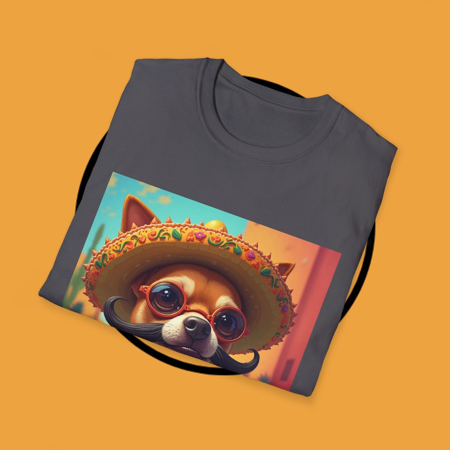 Mexican Mariachi Chihuahua T-Shirt - Cinco de Mayo Dog Art - Festive Sombrero Pet Tee - Cultural Celebration Shirt