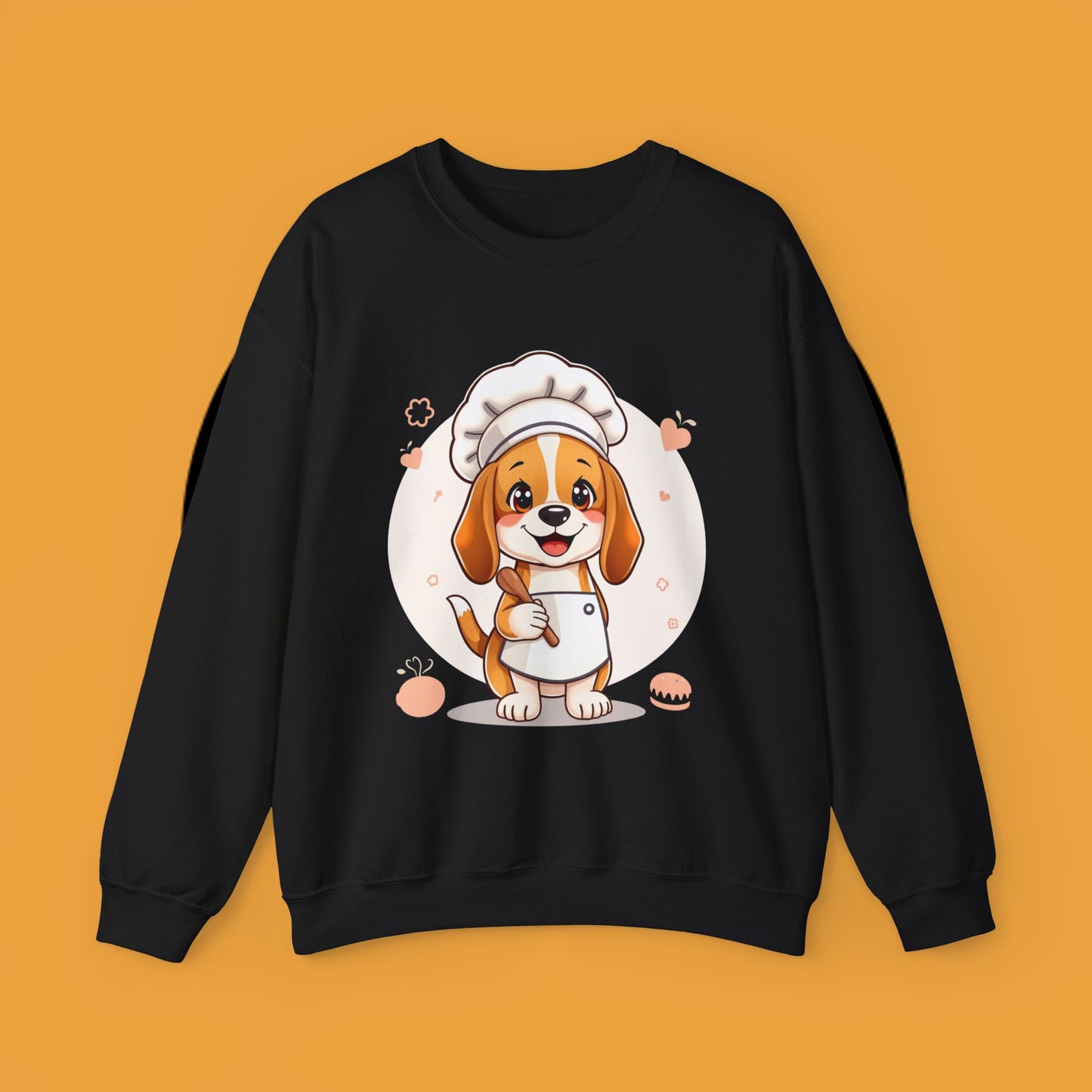 Chef Dog Crewneck Sweatshirt - Kawaii Beagle Design with Chef Hat