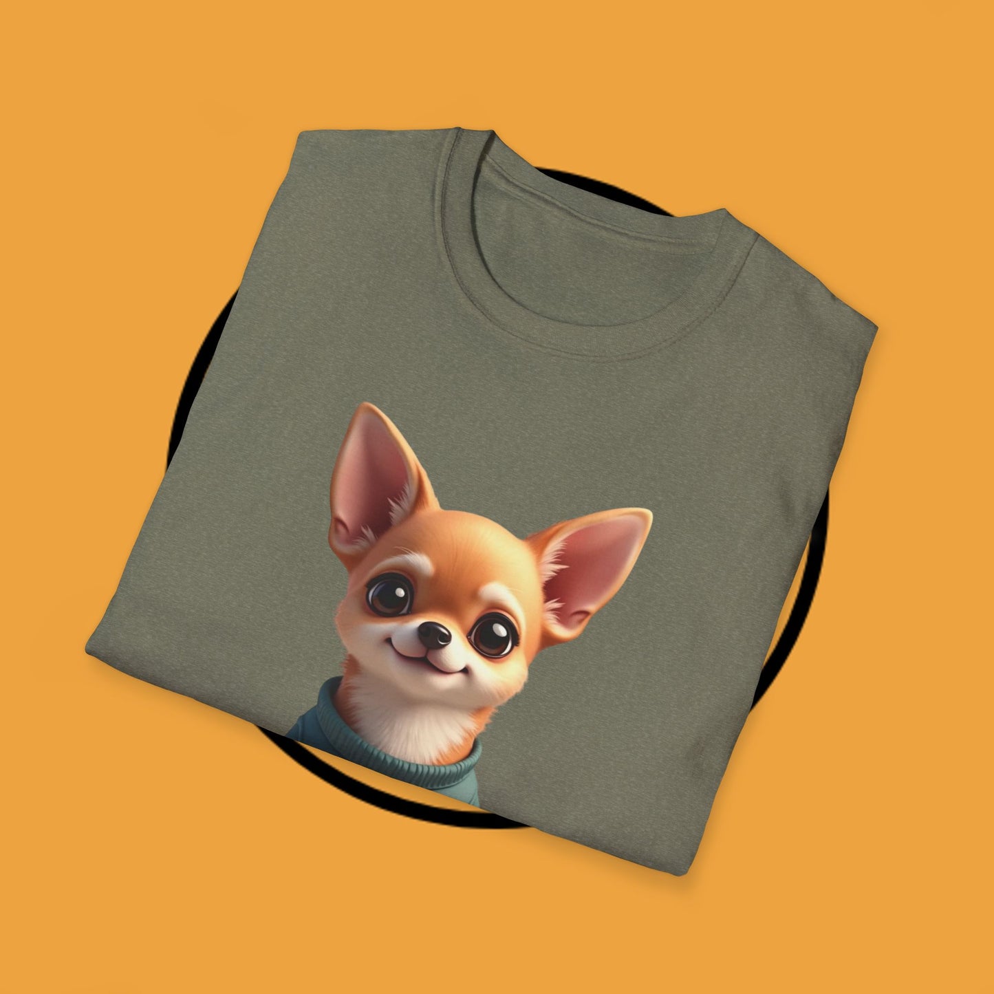 No Bad Vibes Chihuahua T-Shirt - Positive Energy Dog Art - Peace Symbol Pet Tee - Mental Health Wellness Shirt