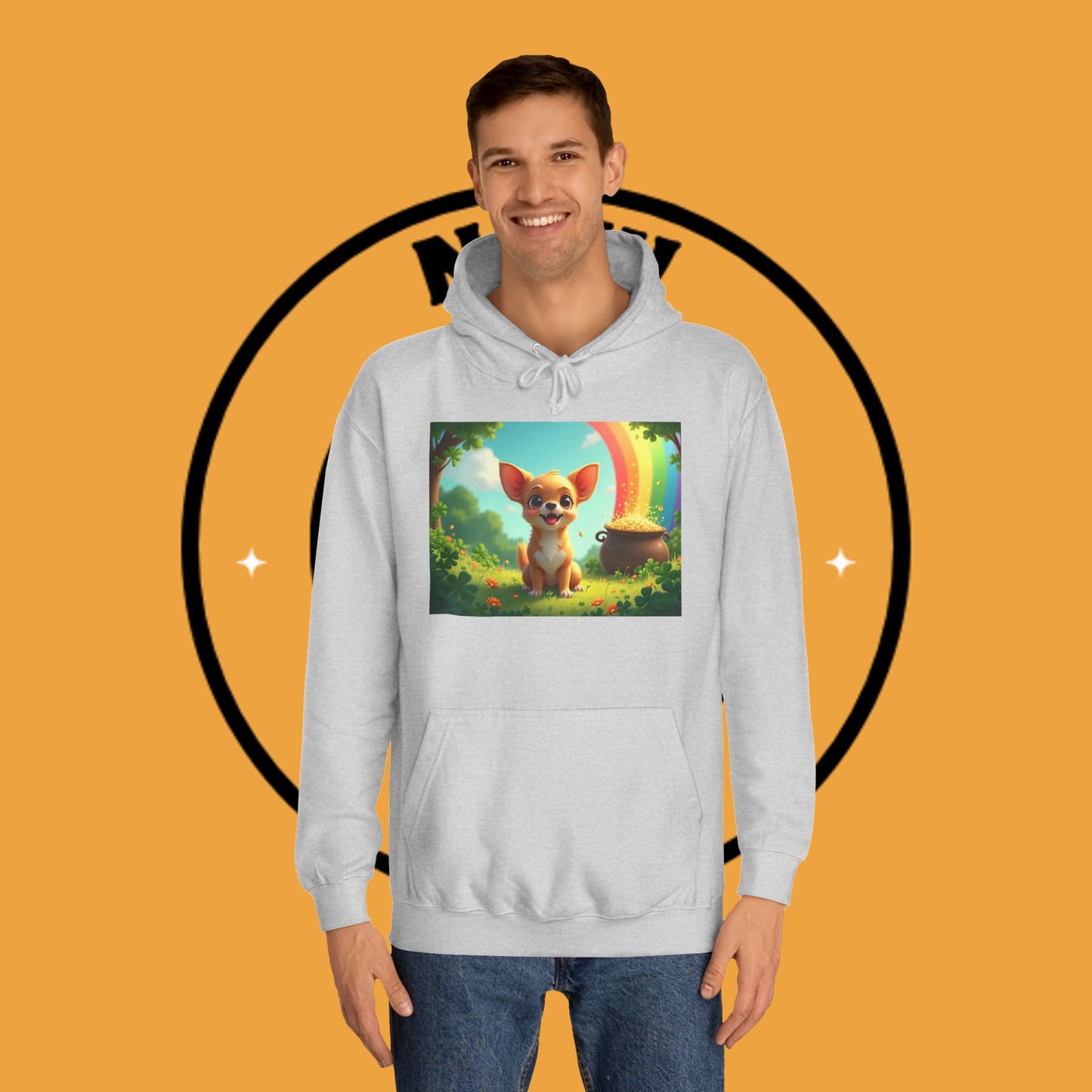 Lucky Rainbow Chihuahua Hoodie - St. Patrick's Day Magical Puppy Sweatshirt
