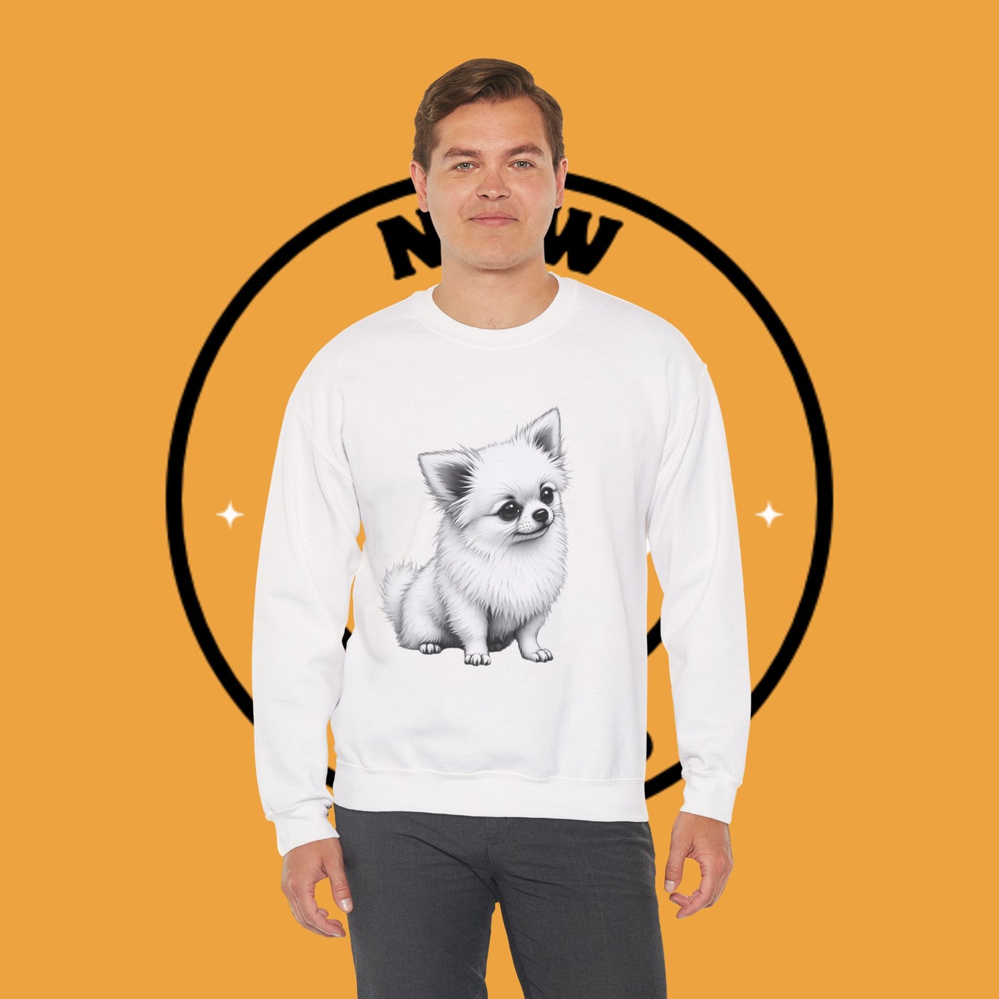 Classic Chihuahua Sketch Sweatshirt | Black White Dog Portrait | Artistic Pet Lover Gift