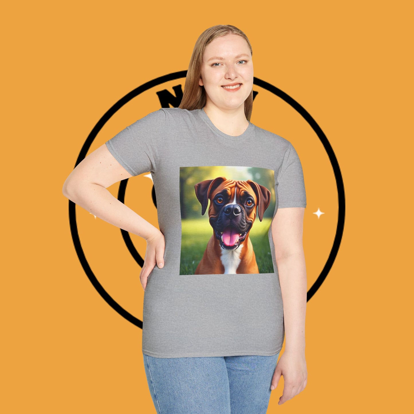"Happy Boxer Pure Joy" Premium T-Shirt / Smiling Puppy Joy Tee Gift