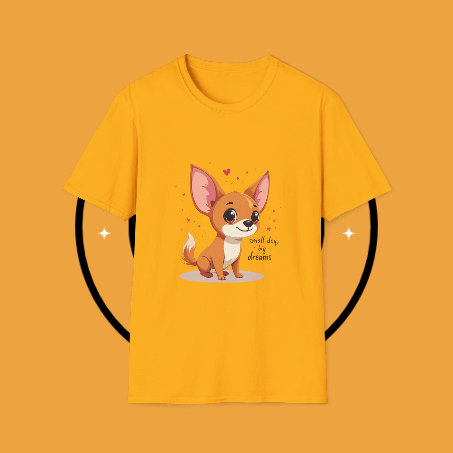 Small Dog Big Dreams Chihuahua T-Shirt - Inspirational Quote Pet Lover Tee | Motivational Puppy Shirt