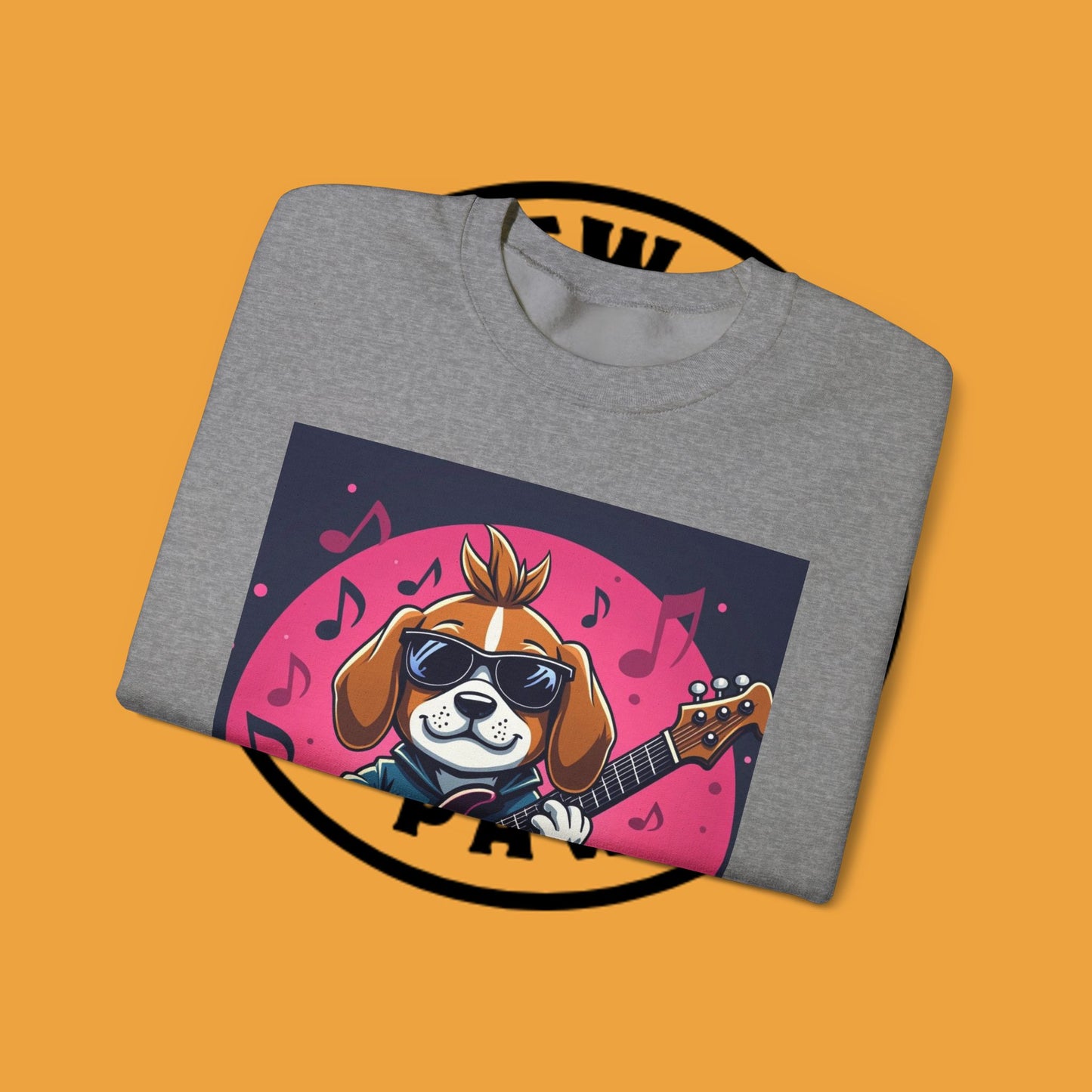 Dog Lover Crewneck Sweatshirt - Beagle Rockstar ๐ธ ROCK STAR BEAGLE SWEATSHIRT - UNLEASH YOUR INNER ROCKSTAR! ๐ธ