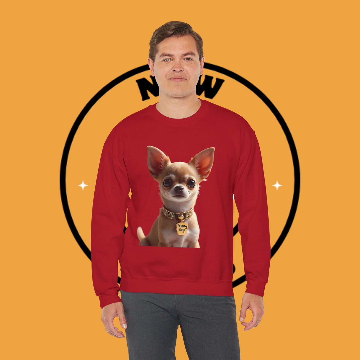 Luxury Chihuahua Sweatshirt | Premium Designer Dog Portrait | High-End Pet Lover Fashion