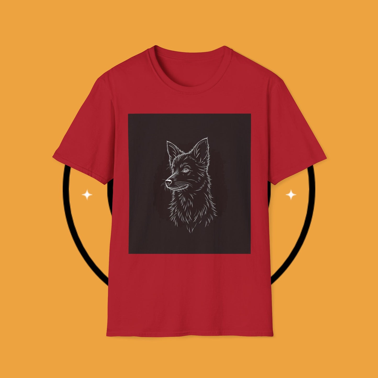 Premium Border Collie Portrait T-Shirt - Minimalist Black & White Design | Dog Lover Graphic Tee