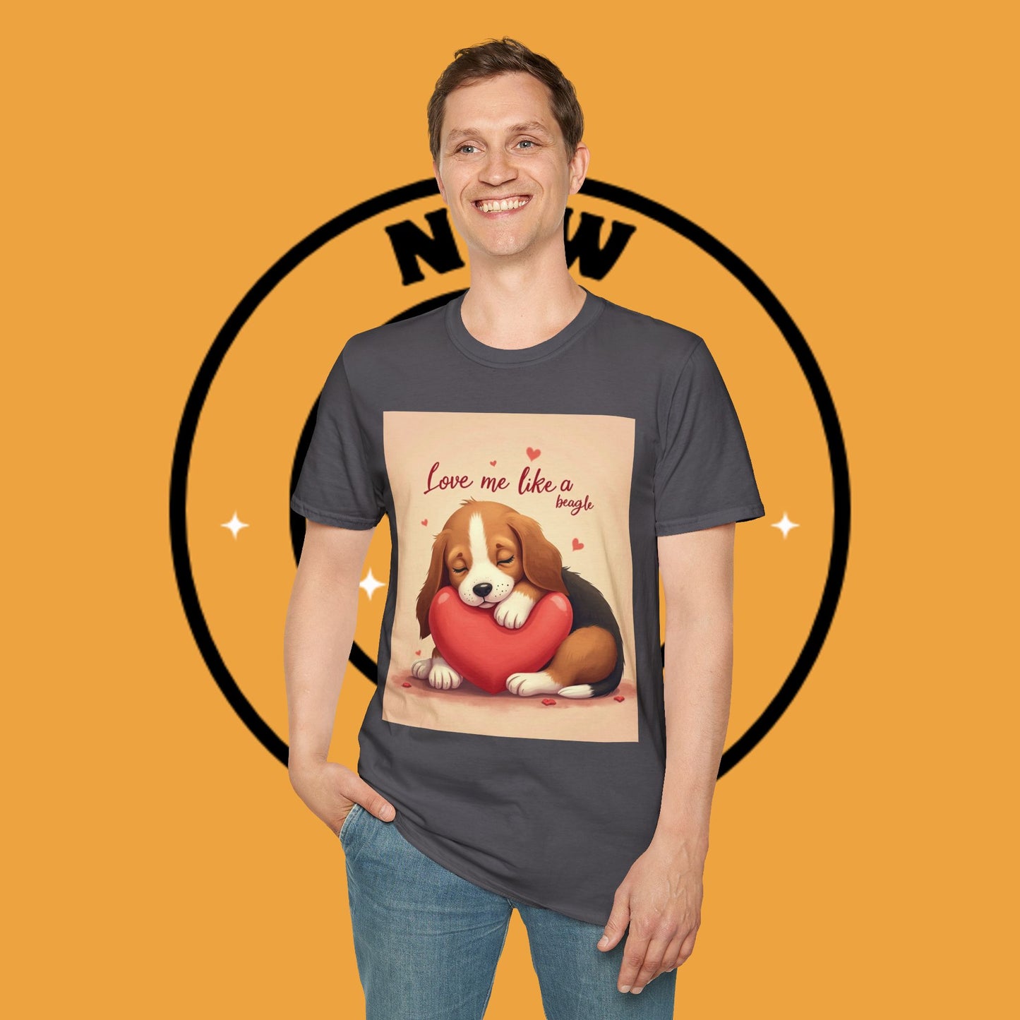 "Love Me Like a Beagle" Valentine's Day T-Shirt - Cute Dog Lover Gift | Romantic Puppy Heart Tee