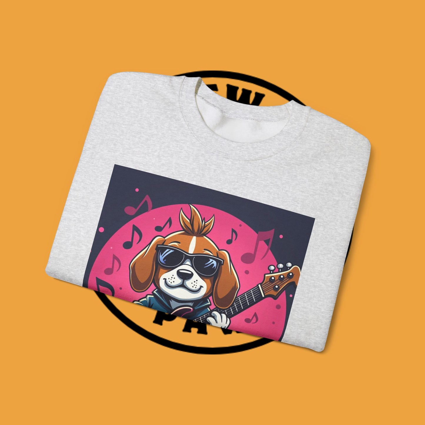 Dog Lover Crewneck Sweatshirt - Beagle Rockstar ๐ธ ROCK STAR BEAGLE SWEATSHIRT - UNLEASH YOUR INNER ROCKSTAR! ๐ธ