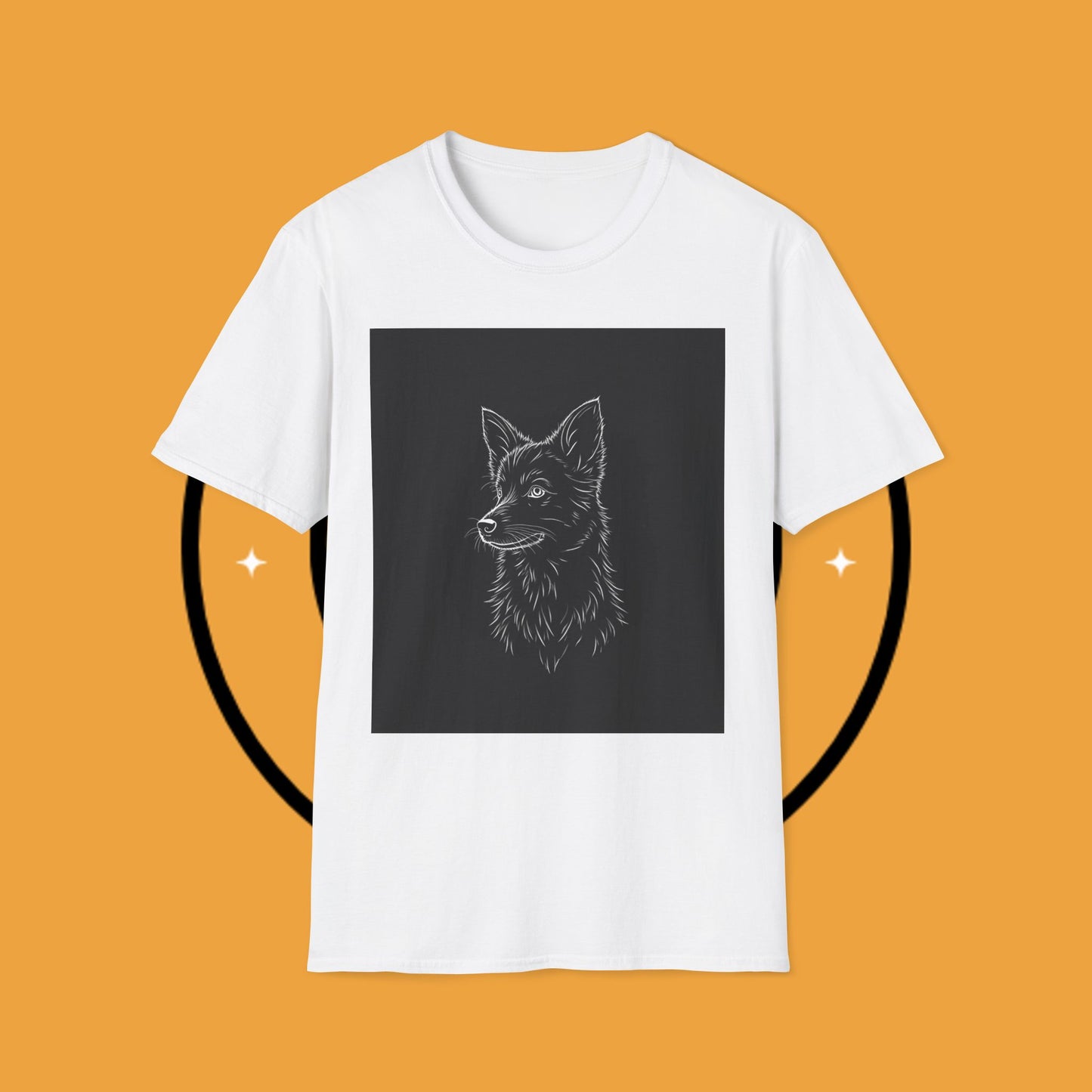 Premium Border Collie Portrait T-Shirt - Minimalist Black & White Design | Dog Lover Graphic Tee
