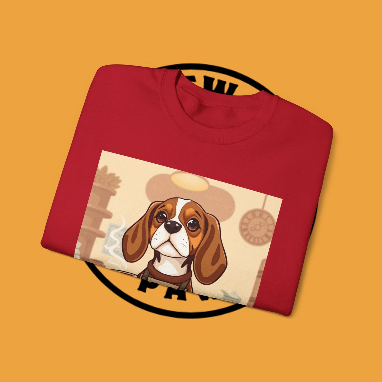 Dog Lover Crewneck Sweatshirt - Beagle Barista ☕ BARISTA BEAGLE SWEATSHIRT - BREW-TIFUL MORNINGS START HERE! ☕