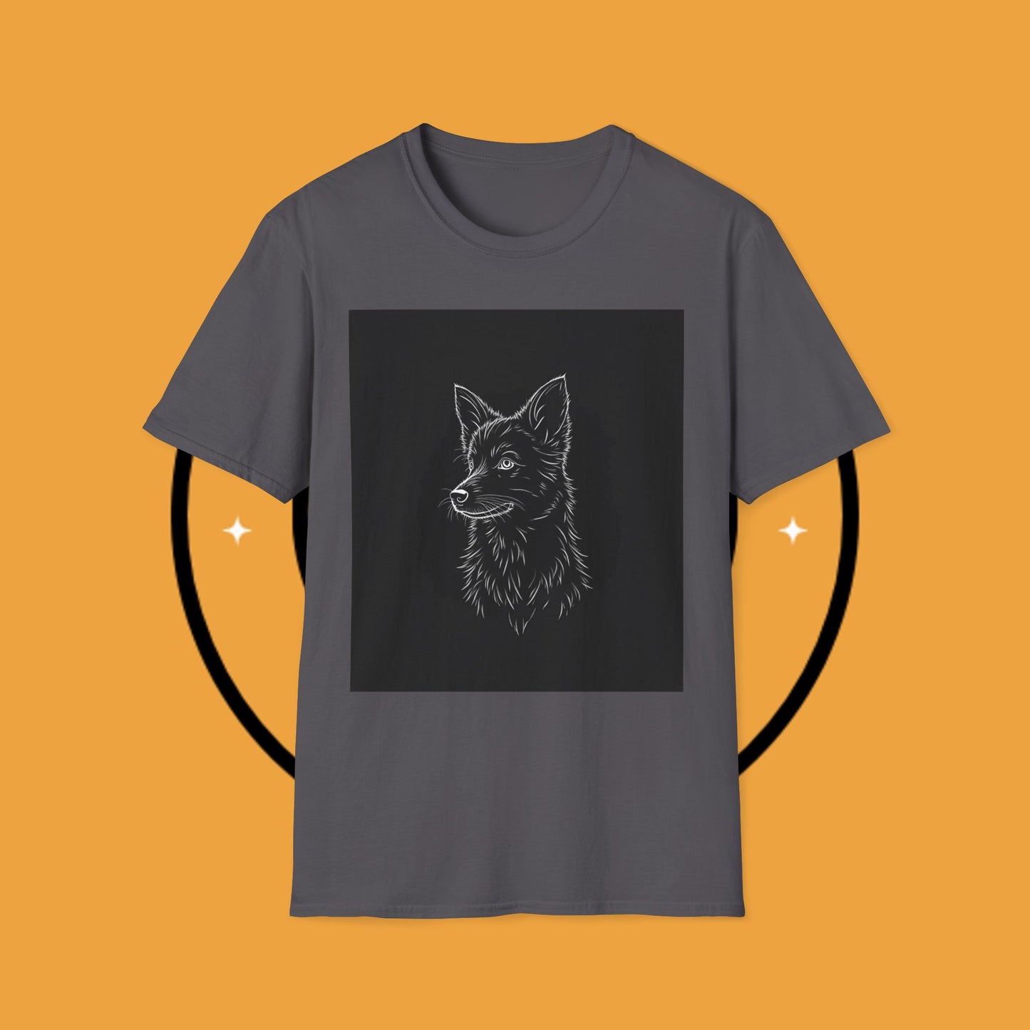 Premium Border Collie Portrait T-Shirt - Minimalist Black & White Design | Dog Lover Graphic Tee