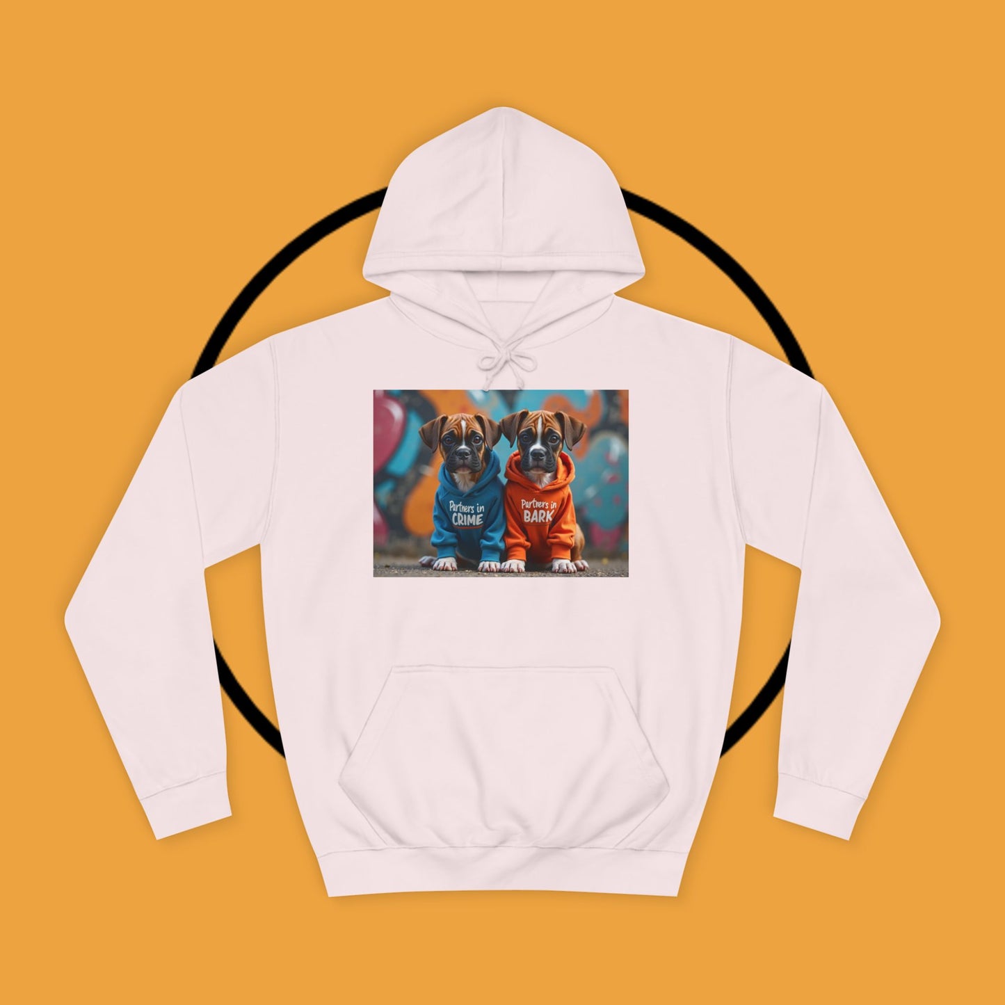 Partners in Crime & Bark Boxer Hoodie | Best Friends Dog Gift | Matching Pet Apparel | Friendship Goals