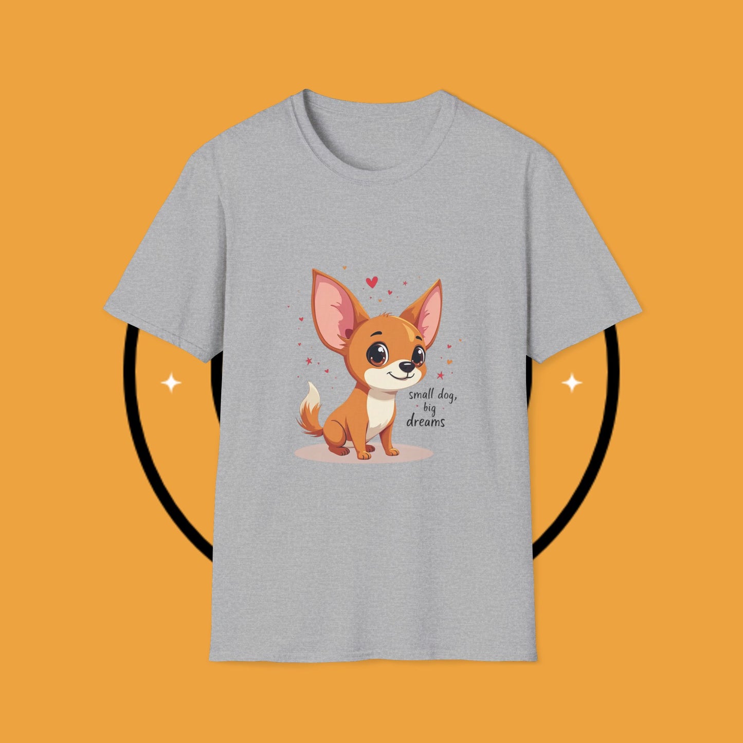 Small Dog Big Dreams Chihuahua T-Shirt - Inspirational Quote Pet Lover Tee | Motivational Puppy Shirt
