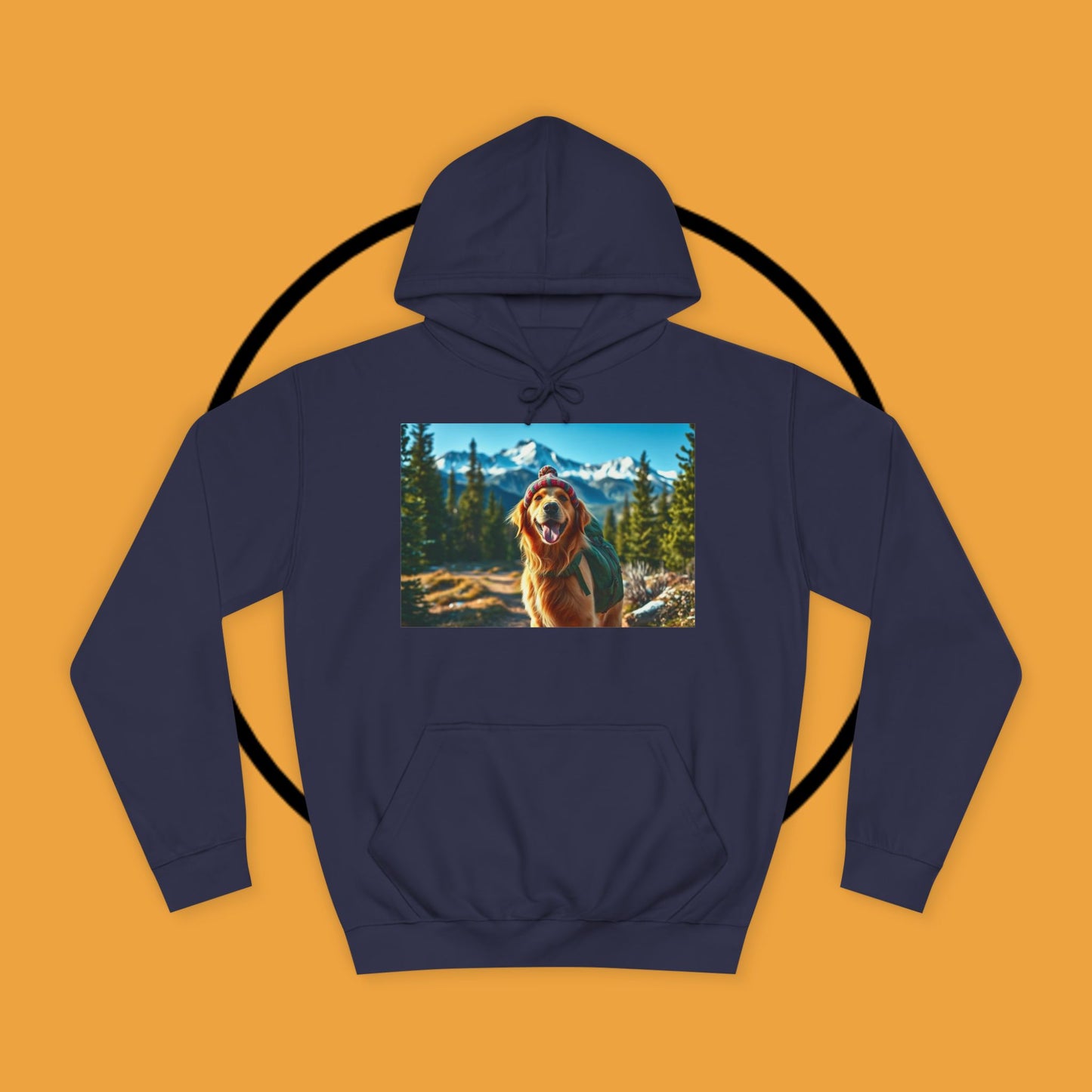Adventure Awaits – Golden Retriever Mountain Hike Hoodie - Unisex Hoodies