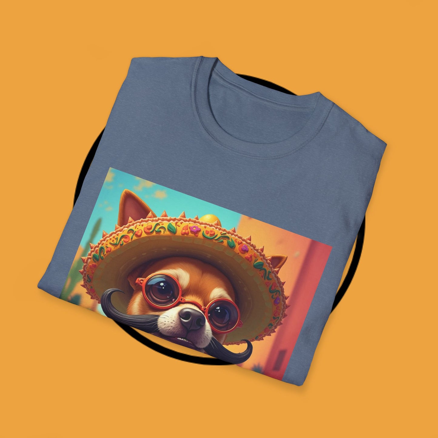Mexican Mariachi Chihuahua T-Shirt - Cinco de Mayo Dog Art - Festive Sombrero Pet Tee - Cultural Celebration Shirt