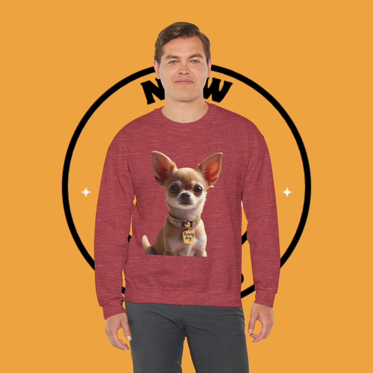 Luxury Chihuahua Sweatshirt | Premium Designer Dog Portrait | High-End Pet Lover Fashion