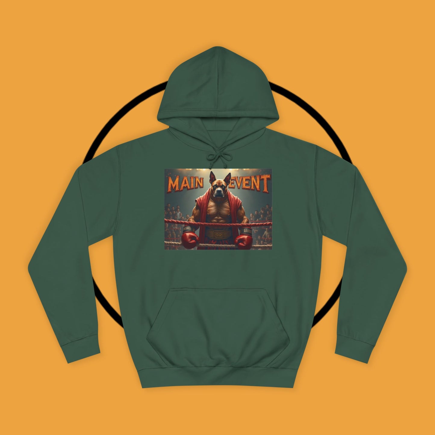 Boxing Boxer Dog Hoodie | Main Event Champion | Funny Fighting Dog Gift | Sports Pet Apparel