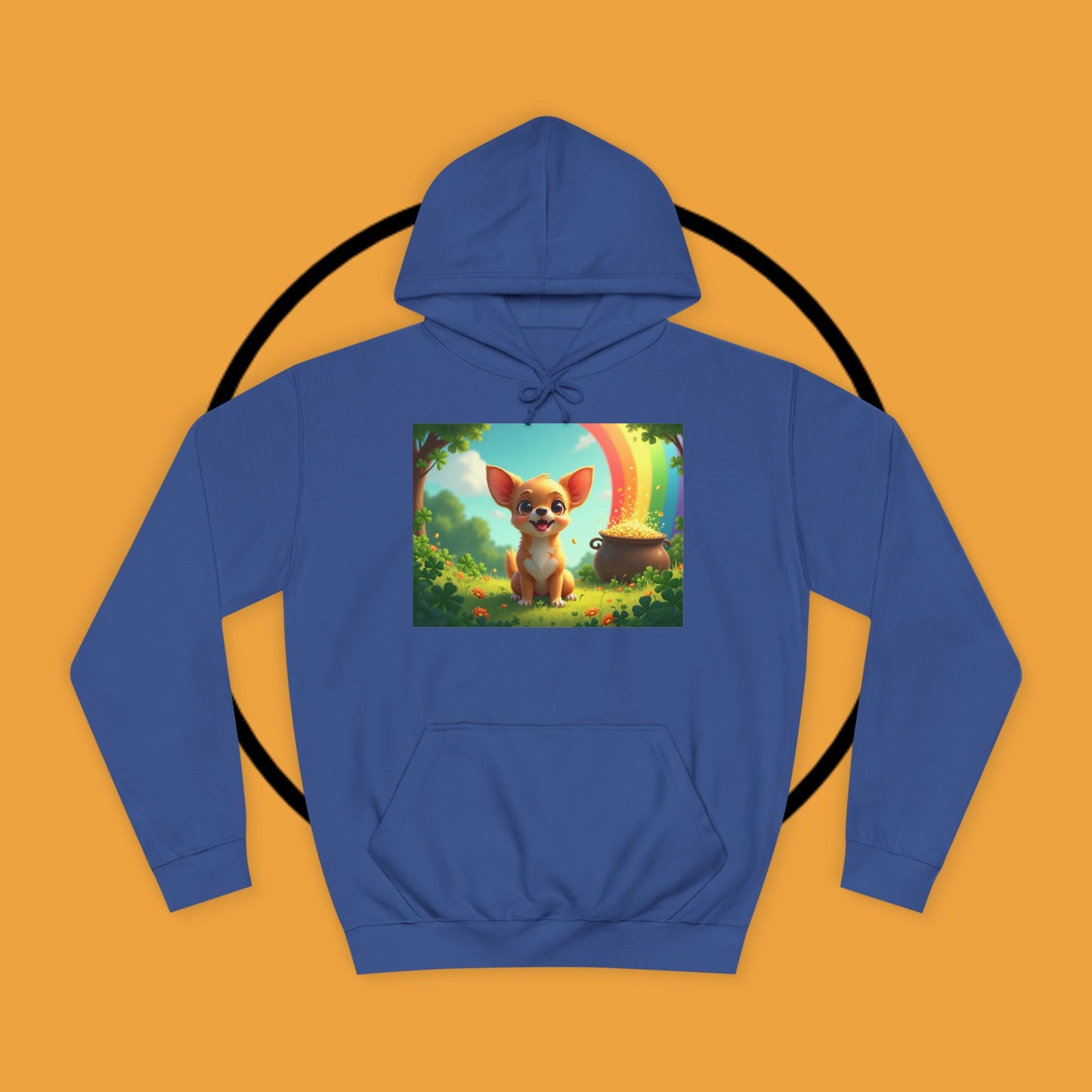 Lucky Rainbow Chihuahua Hoodie - St. Patrick's Day Magical Puppy Sweatshirt