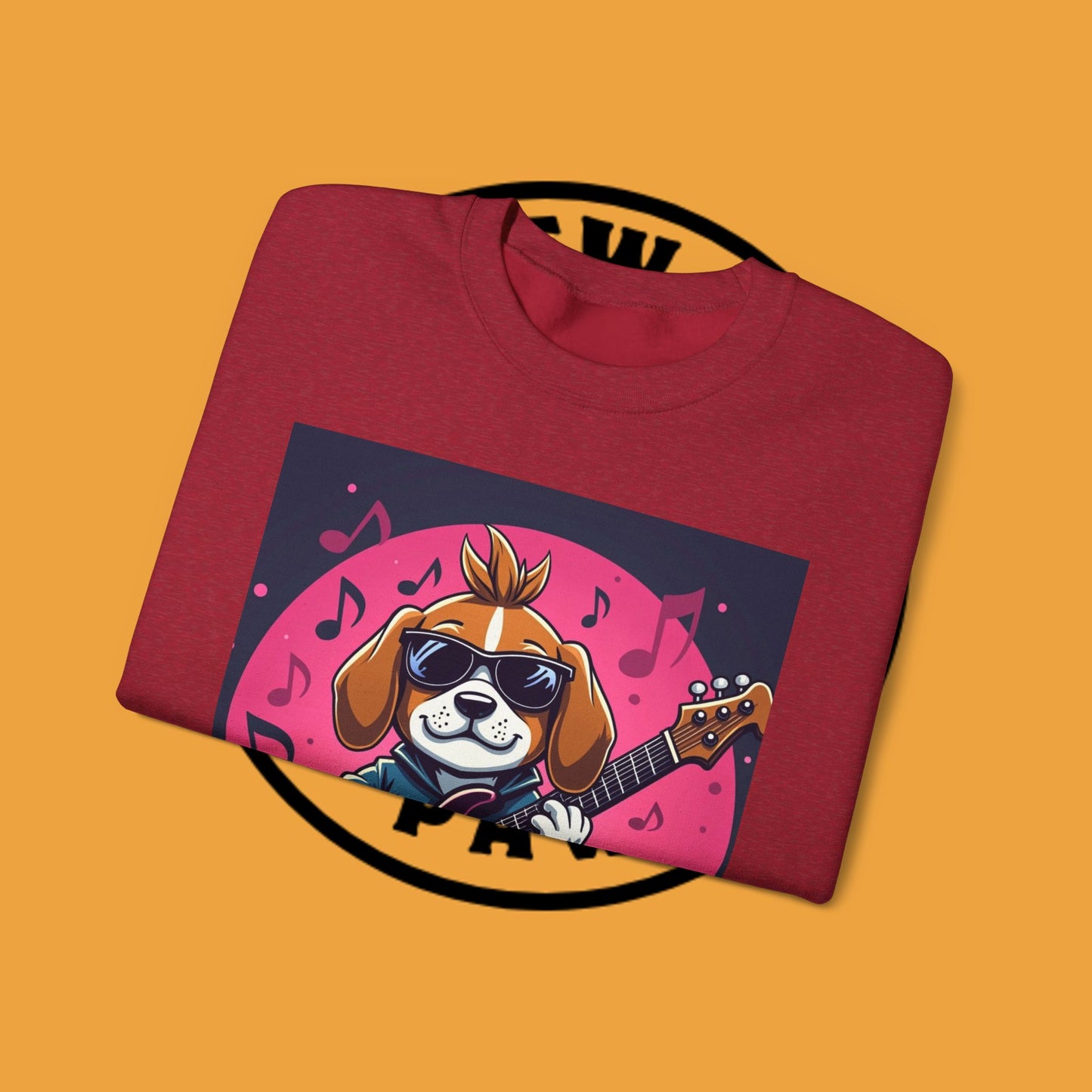 Dog Lover Crewneck Sweatshirt - Beagle Rockstar ๐ธ ROCK STAR BEAGLE SWEATSHIRT - UNLEASH YOUR INNER ROCKSTAR! ๐ธ