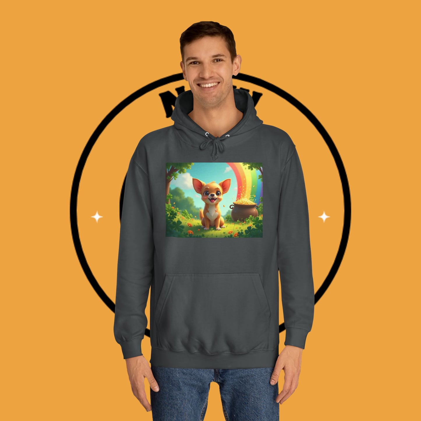 Lucky Rainbow Chihuahua Hoodie - St. Patrick's Day Magical Puppy Sweatshirt