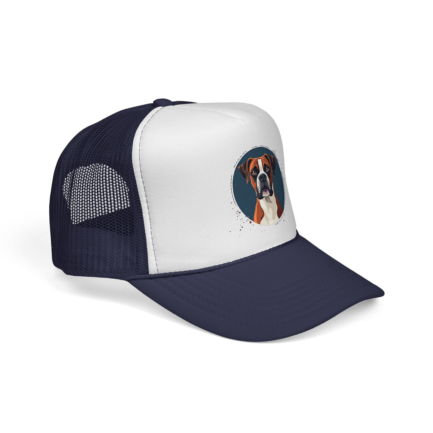 Premium Boxer Dog Trucker Hat - Artistic Pet Portrait Cap
