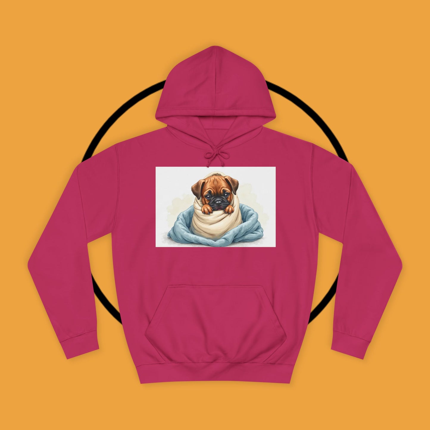 Cozy Boxer Puppy in Blanket Hoodie | Cute Dog Comfort Wear | Lazy Day Pet Apparel | Snuggle Vibes