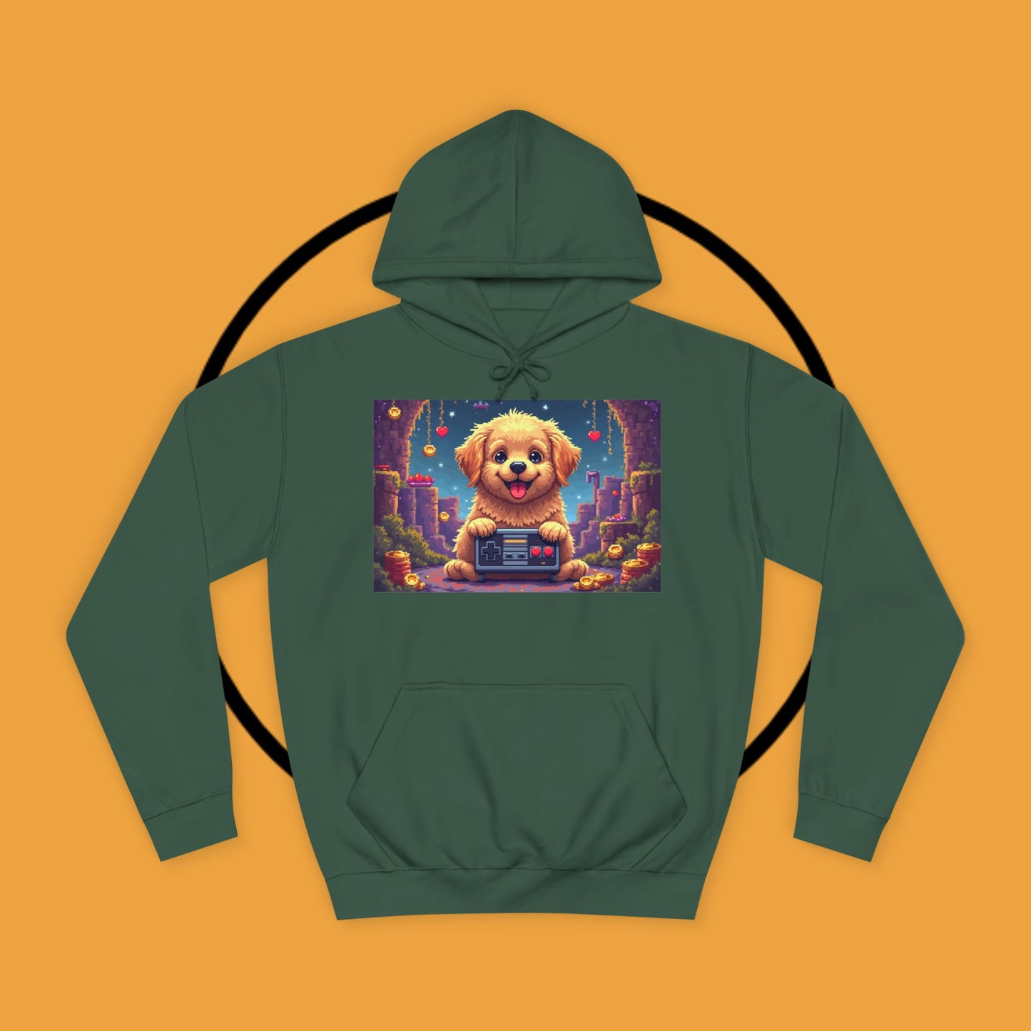 Pixel Pup Gamer Hoodie: Retro Gaming Meets Adorable Fluff