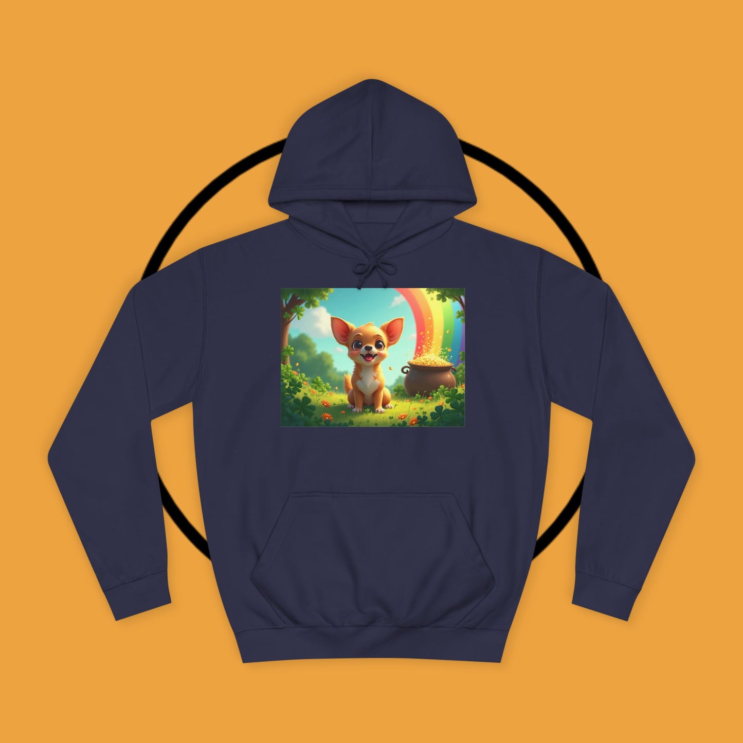 Lucky Rainbow Chihuahua Hoodie - St. Patrick's Day Magical Puppy Sweatshirt