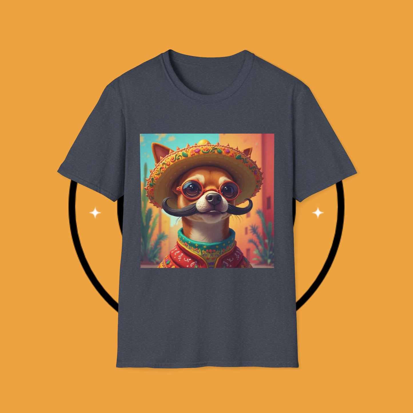Mexican Mariachi Chihuahua T-Shirt - Cinco de Mayo Dog Art - Festive Sombrero Pet Tee - Cultural Celebration Shirt