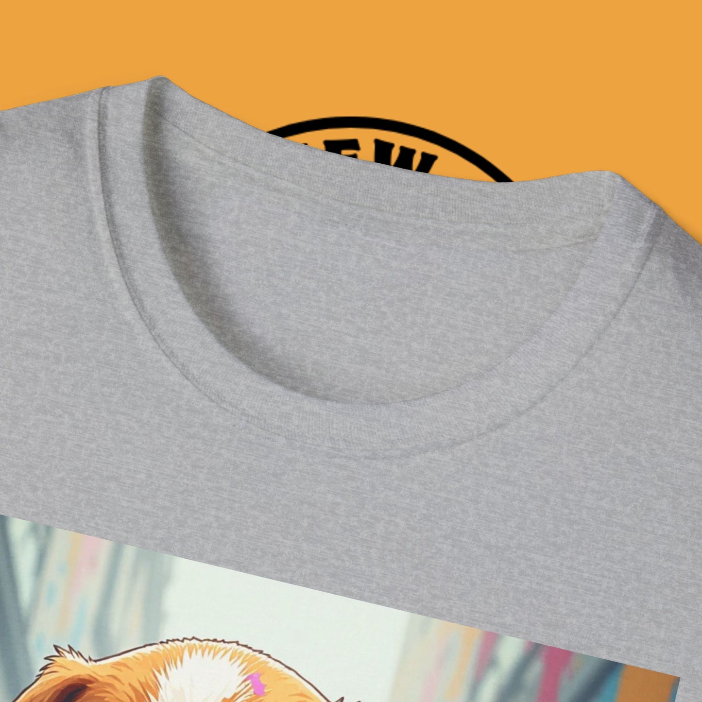 Beagle Street Art T-Shirt - Urban Paint Splatter Dog Design | Artistic Puppy Graffiti Tee for Creative Souls