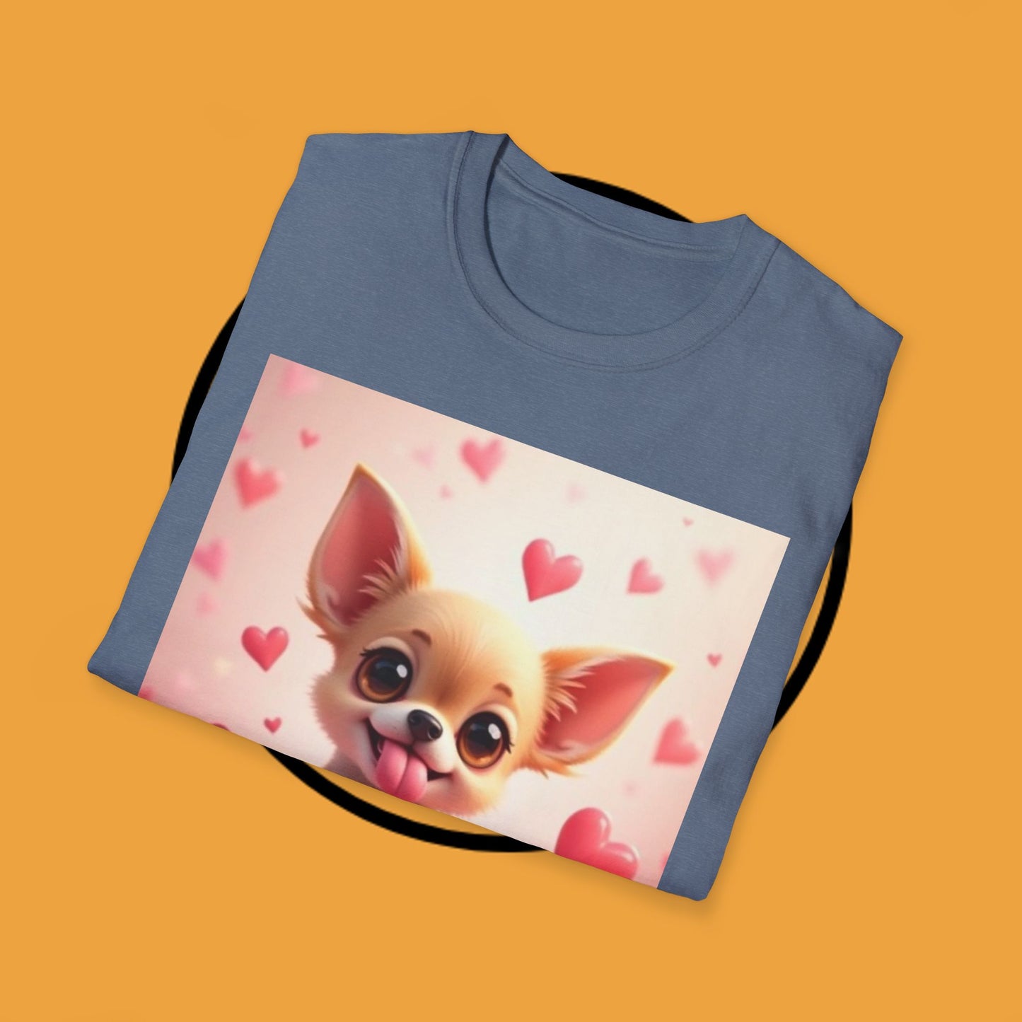 Cute Chihuahua Puppy Love Heart T-Shirt - Funny Dog Lover Gift Tee | Kawaii Pet Apparel