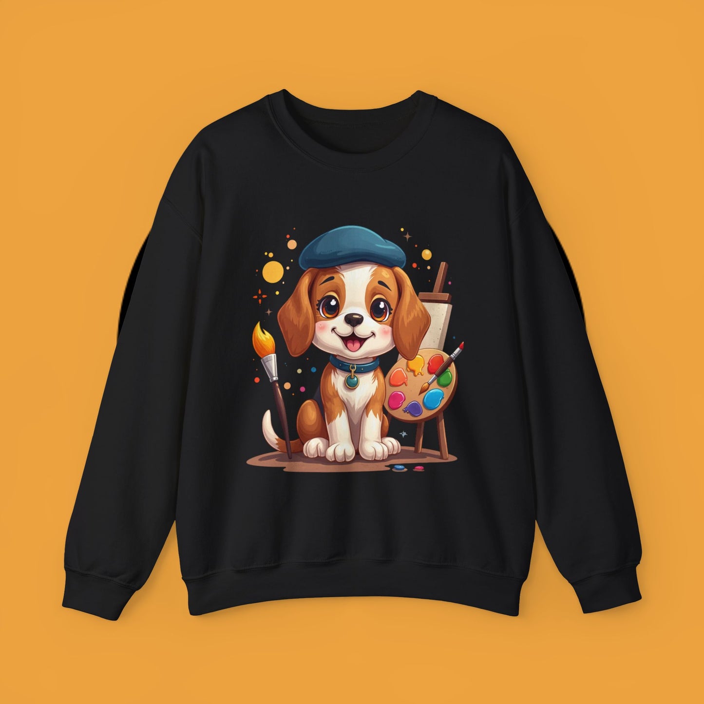Dog Lover Crewneck Sweatshirt - Beagle Artista π¨ ARTIST BEAGLE SWEATSHIRT - UNLEASH YOUR CREATIVITY! π¨