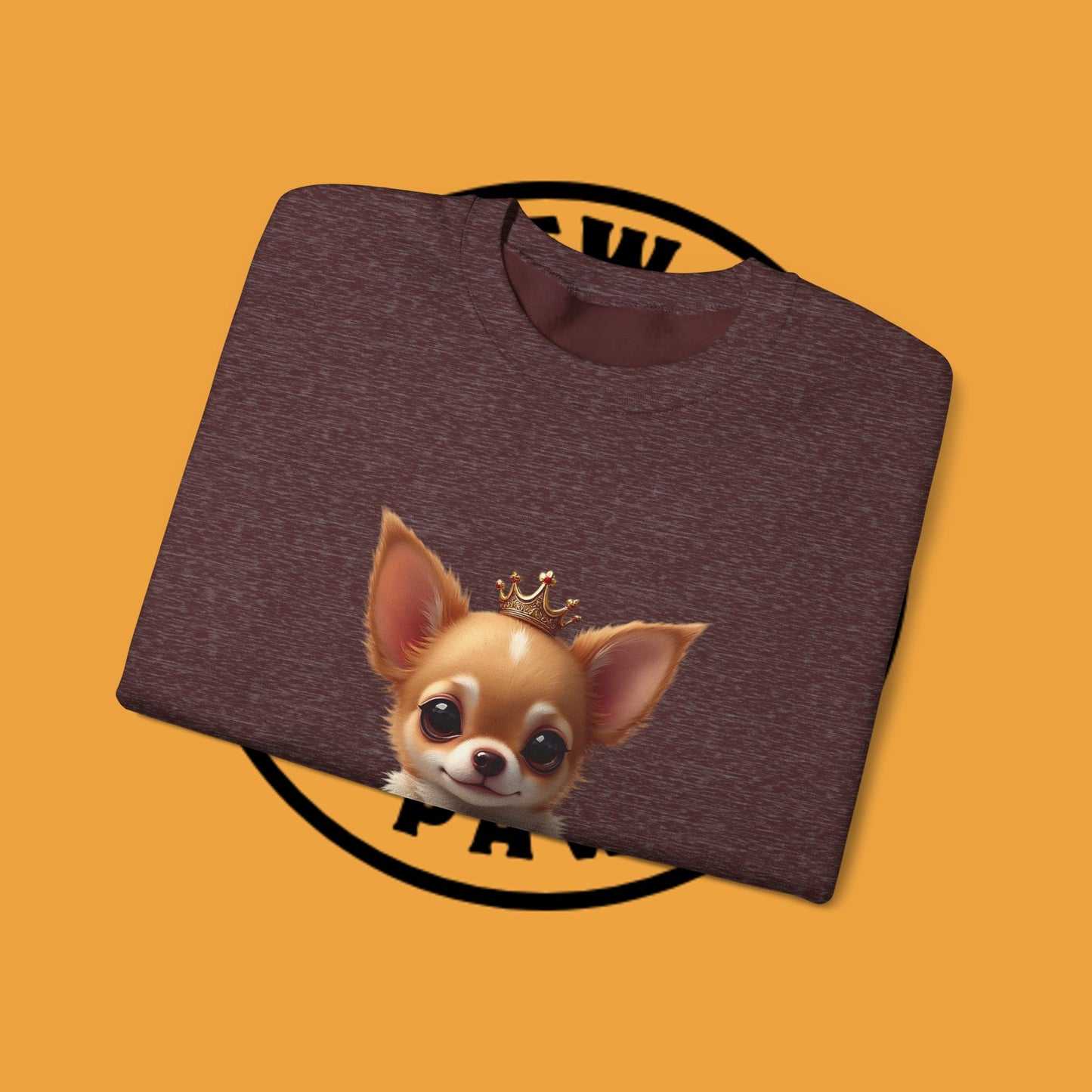 Royal Chihuahua Princess Sweatshirt | Crown Dog Design | Majestic Pet Lover Gift