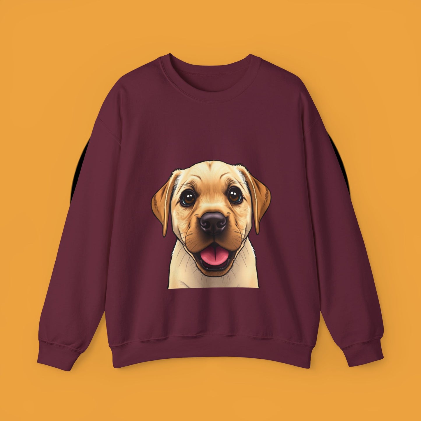 Labrador Puppy Crewneck Sweatshirt - Cartoon Dog Digital Art