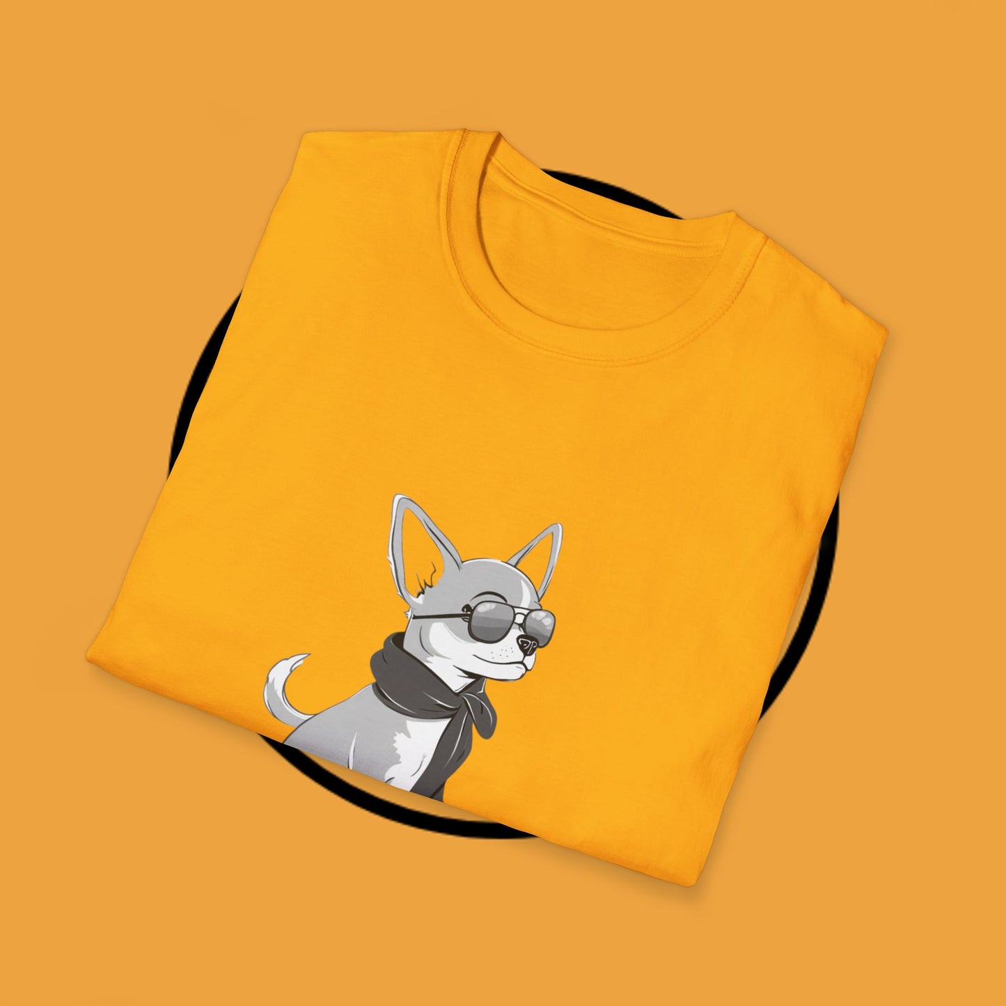 🕶️ Cool Chihuahua Sunglasses T-Shirt - Stylish Dog Aviator Scarf Tee | Hipster Pet Fashion Shirt 🕶️