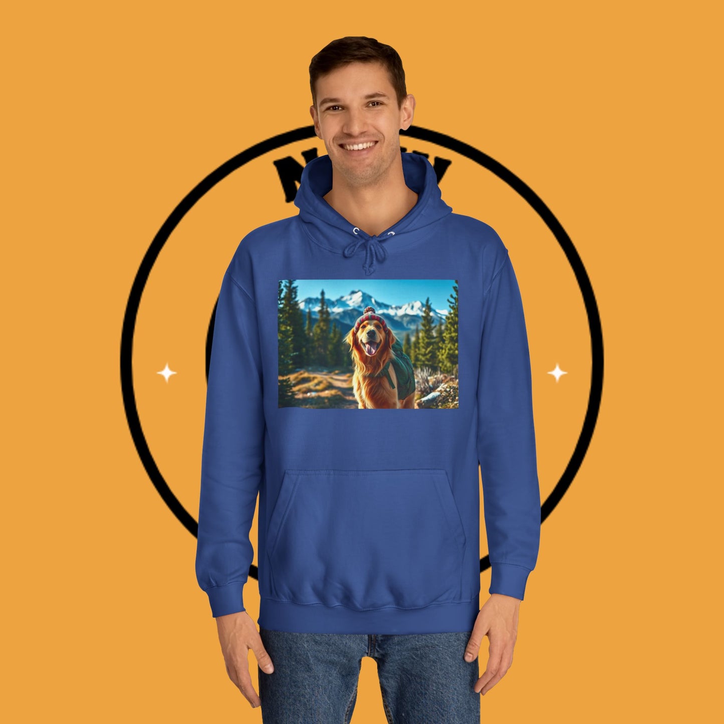 Adventure Awaits – Golden Retriever Mountain Hike Hoodie - Unisex Hoodies