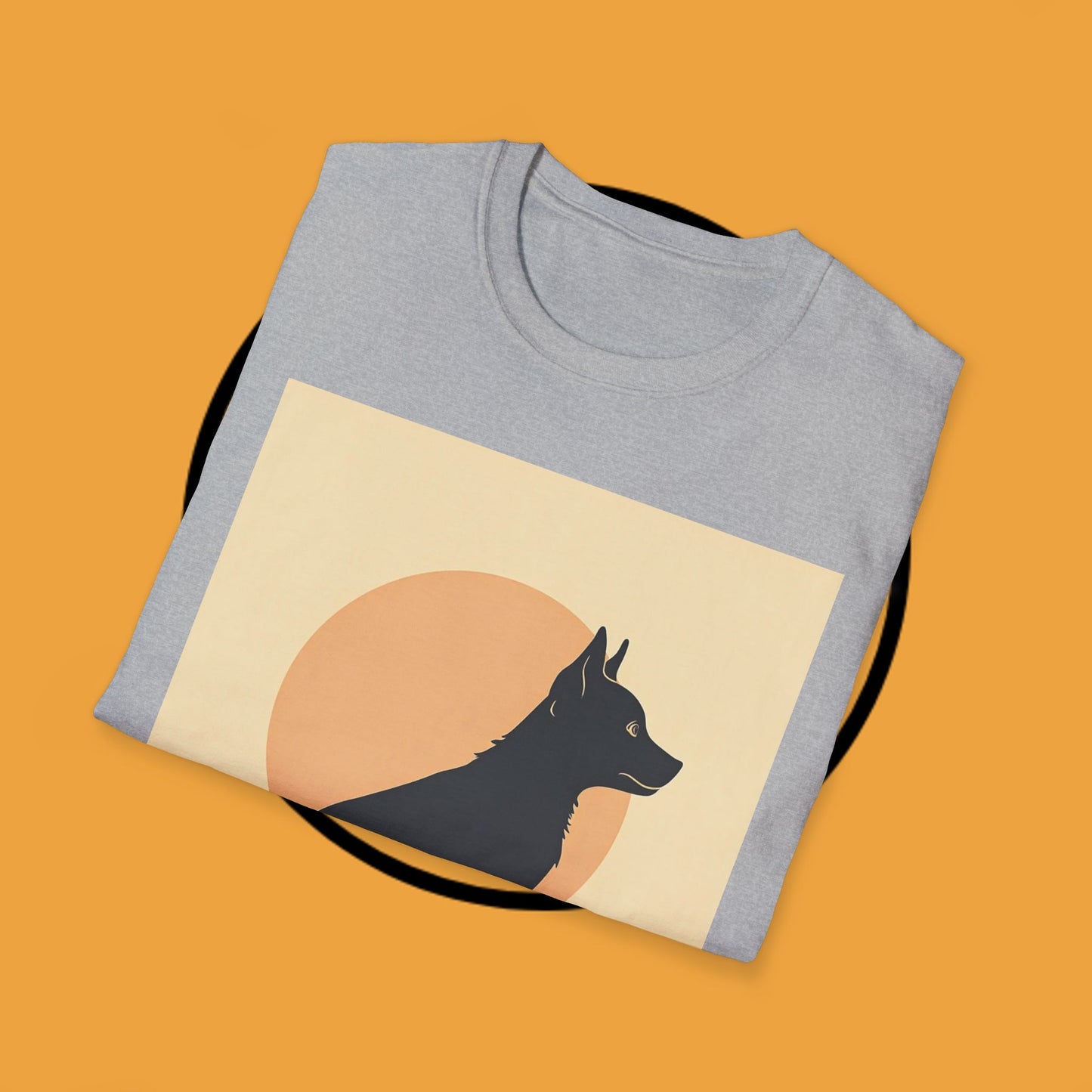 Border Collie Silhouette T-Shirt - Minimalist Sunset Design | Dog Lover Graphic Tee