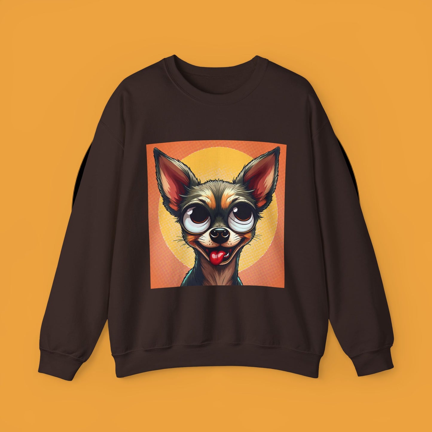 Cute Chihuahua Crewneck Sweatshirt - Funny Dog Lover Gift | Adorable Pet Portrait Pullover