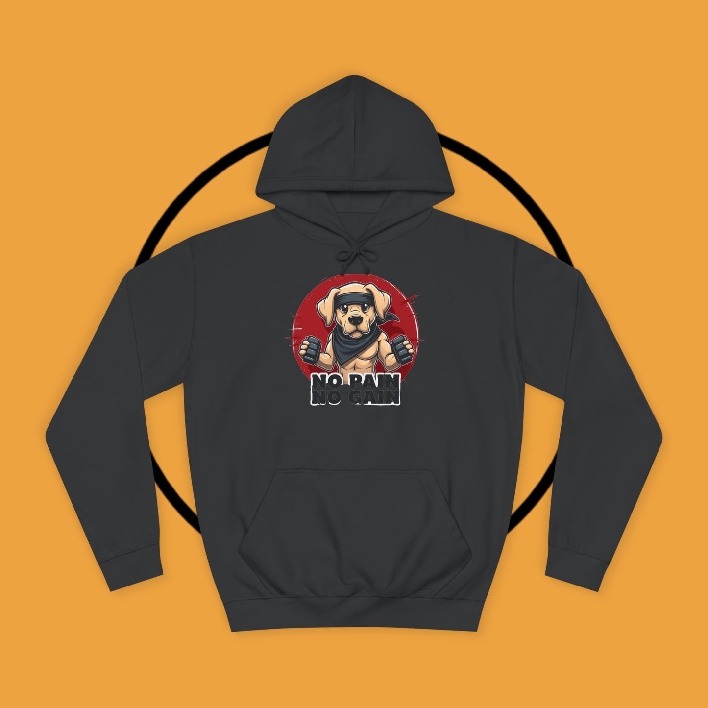 No Pain, No Gain – Motivational Workout Dog Hoodie - Unisex Hoodies