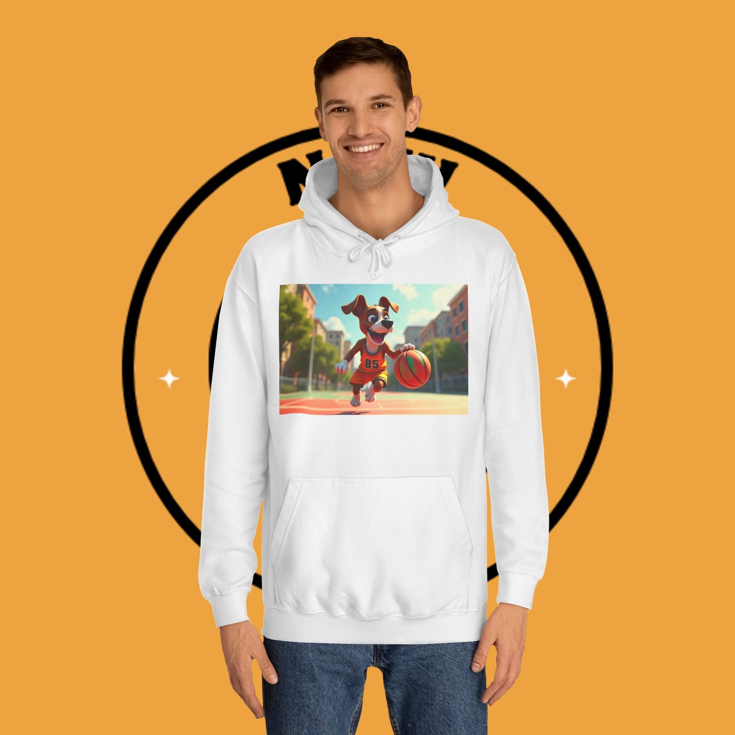 Basketball Boxer Dog #85 Hoodie | Sports Athletic Pet Apparel | Basketball Fan Gift | Team Spirit
