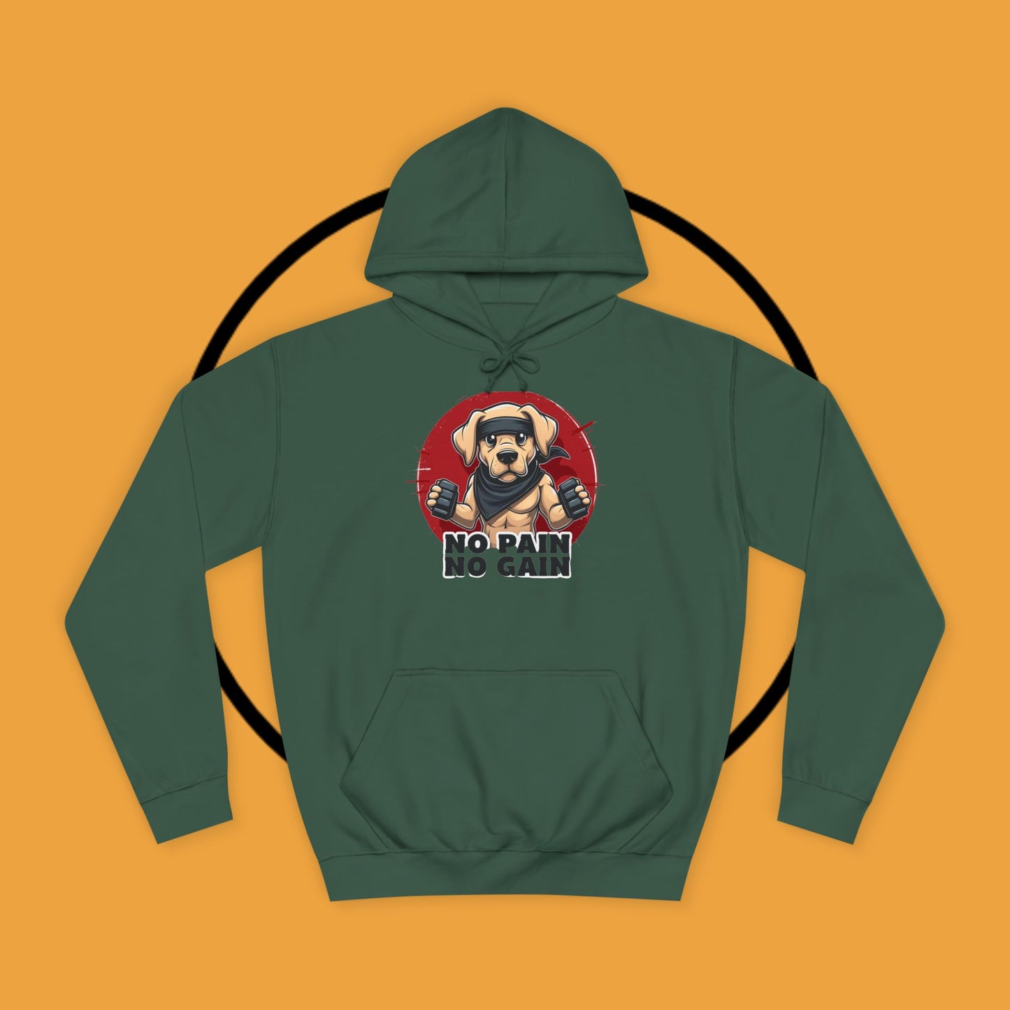 No Pain, No Gain – Motivational Workout Dog Hoodie - Unisex Hoodies