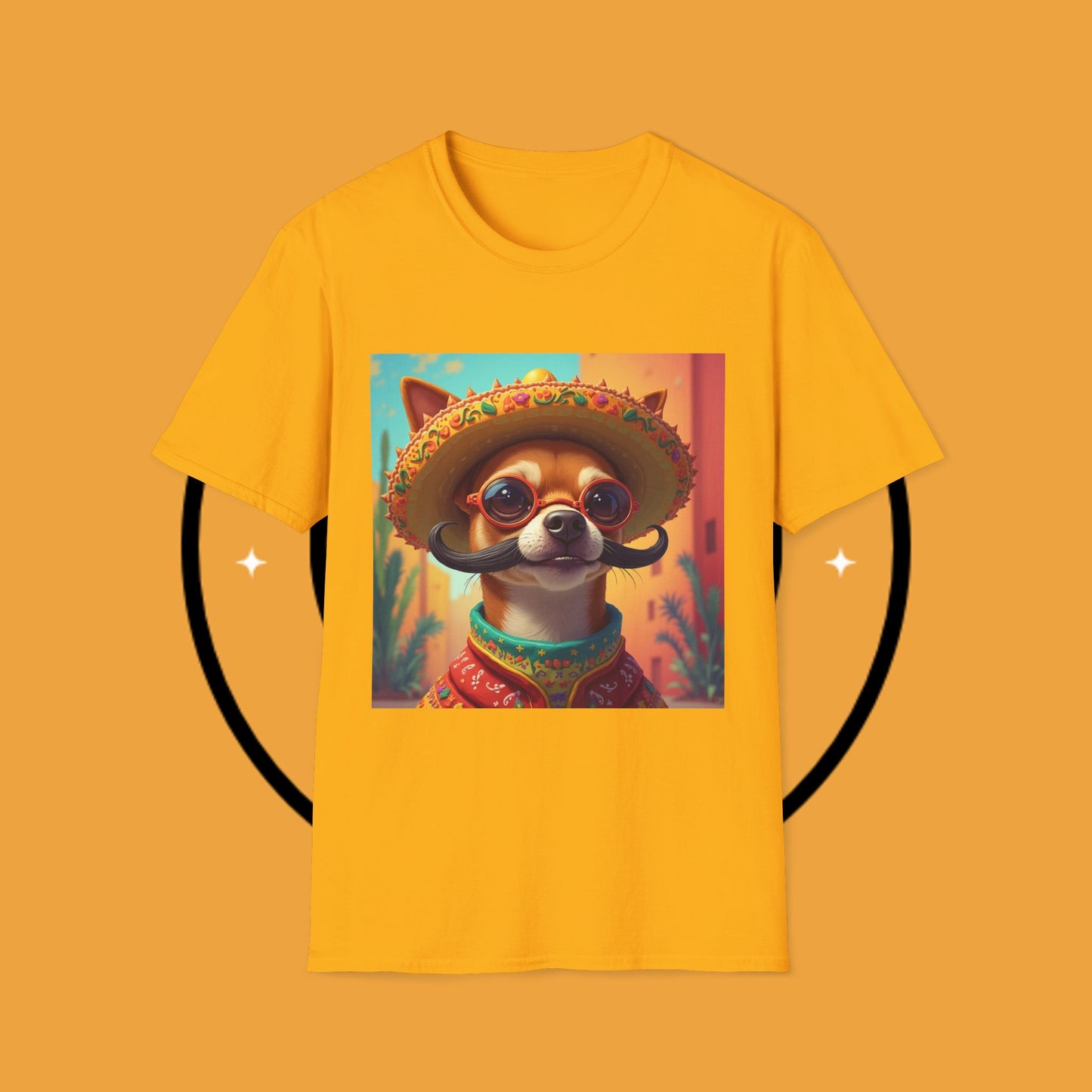Mexican Mariachi Chihuahua T-Shirt - Cinco de Mayo Dog Art - Festive Sombrero Pet Tee - Cultural Celebration Shirt