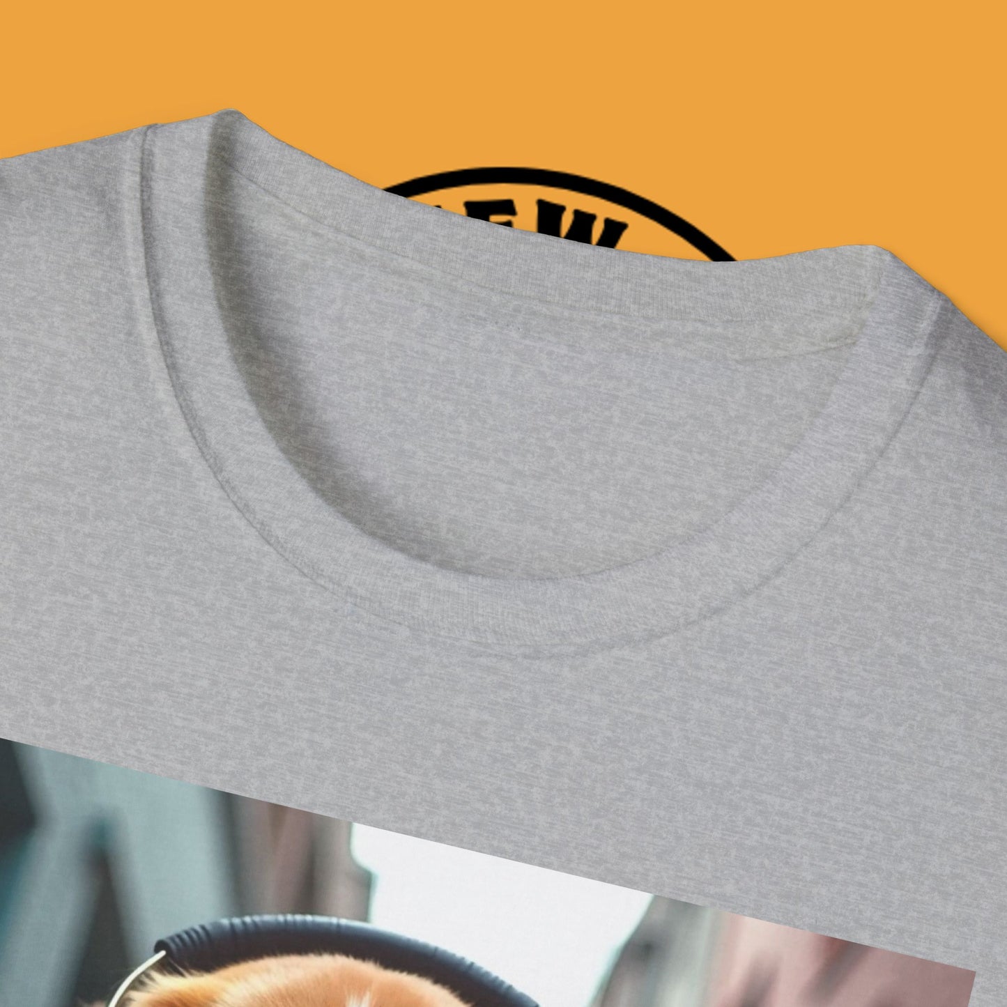 Hip Hop Beagle Dog T-Shirt - Cool Puppy with Headphones & Gold Chains Graphic Tee